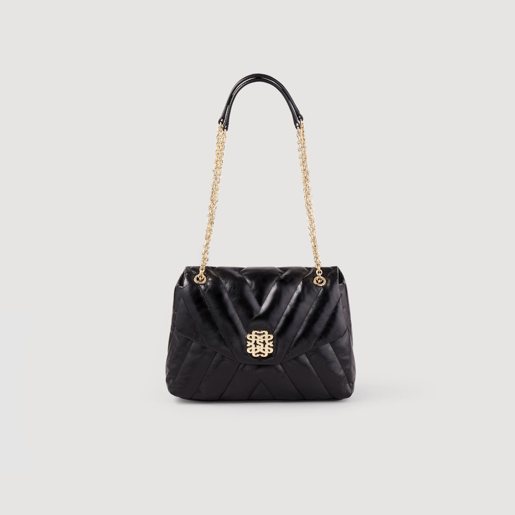 Bag Mila quilted leather bag Shoulder Bags Sandro Paris