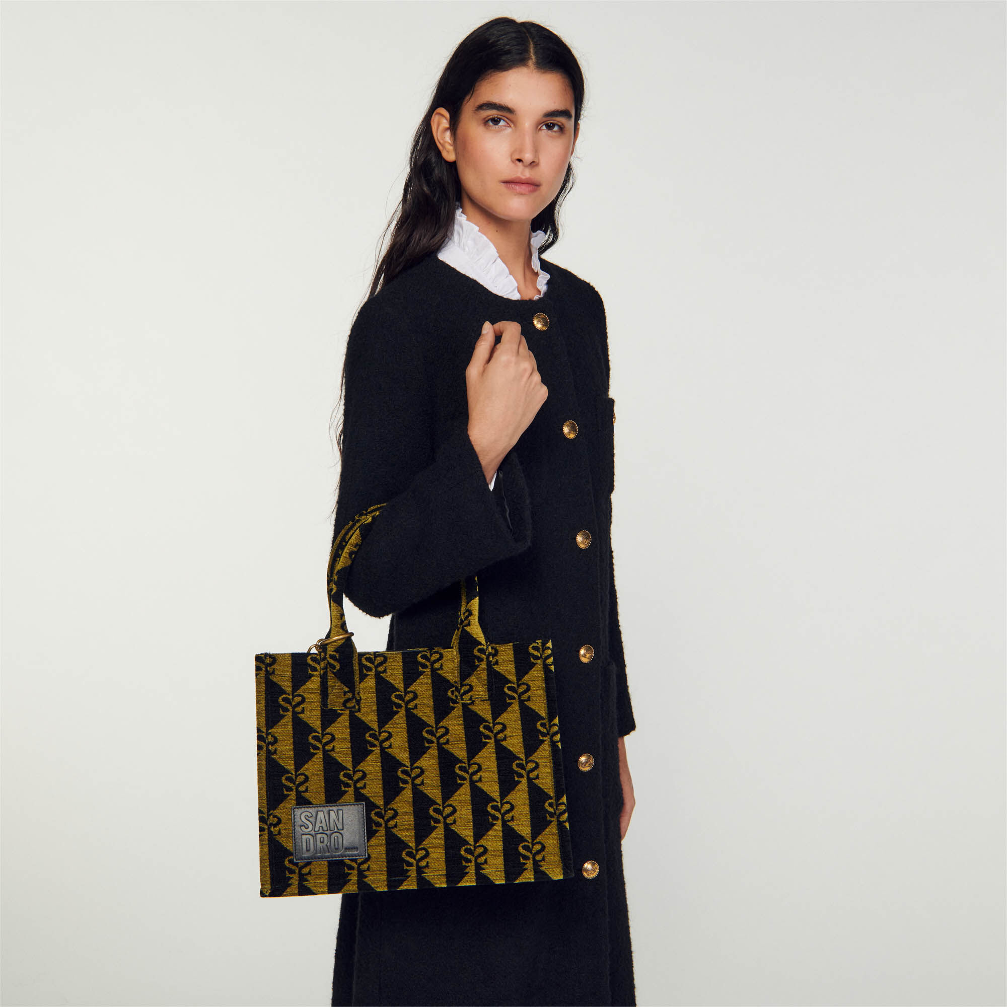 Kasbah Monogramme Kasbah tweed bag Tote Bags Sandro Paris