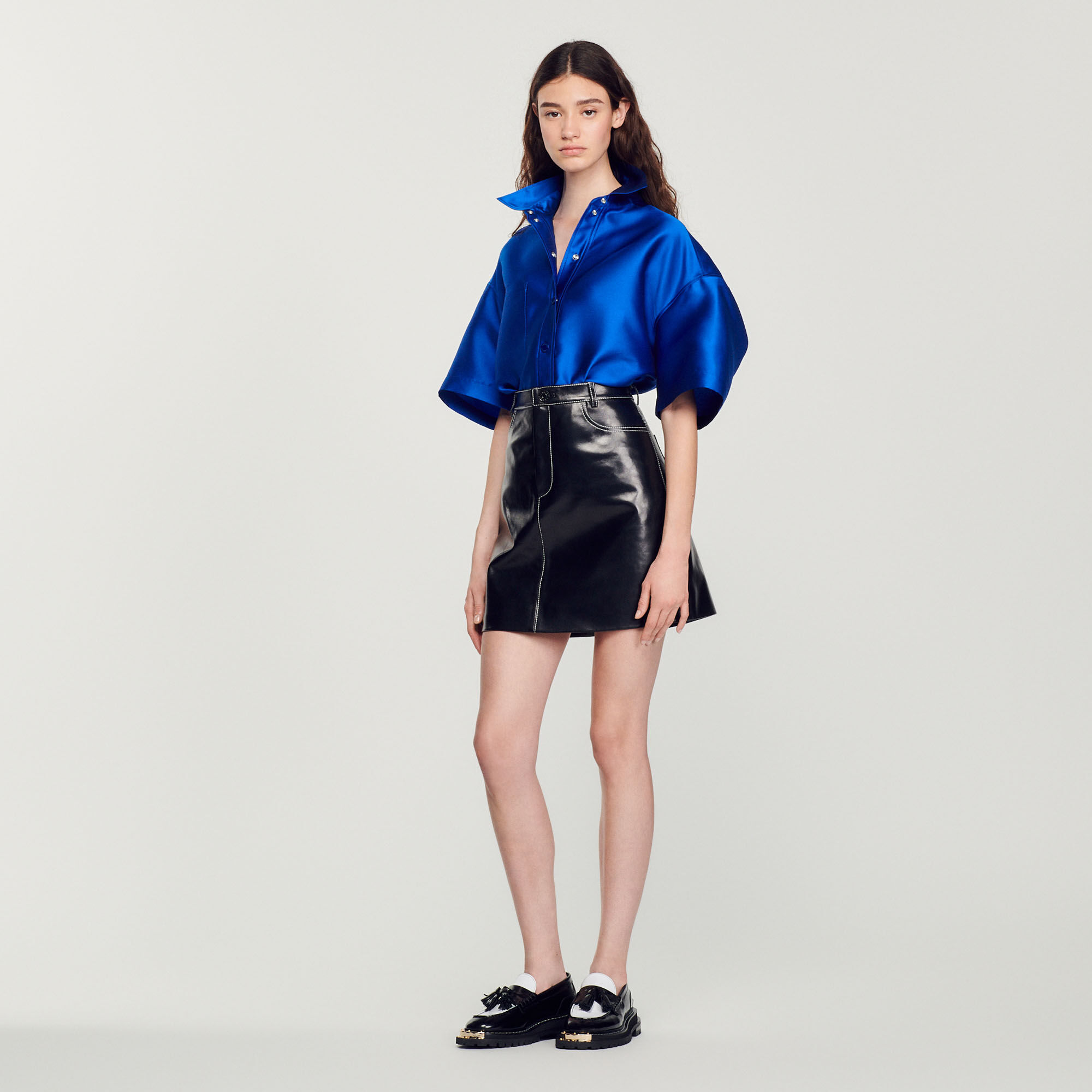 Jupe cuir sandro deals
