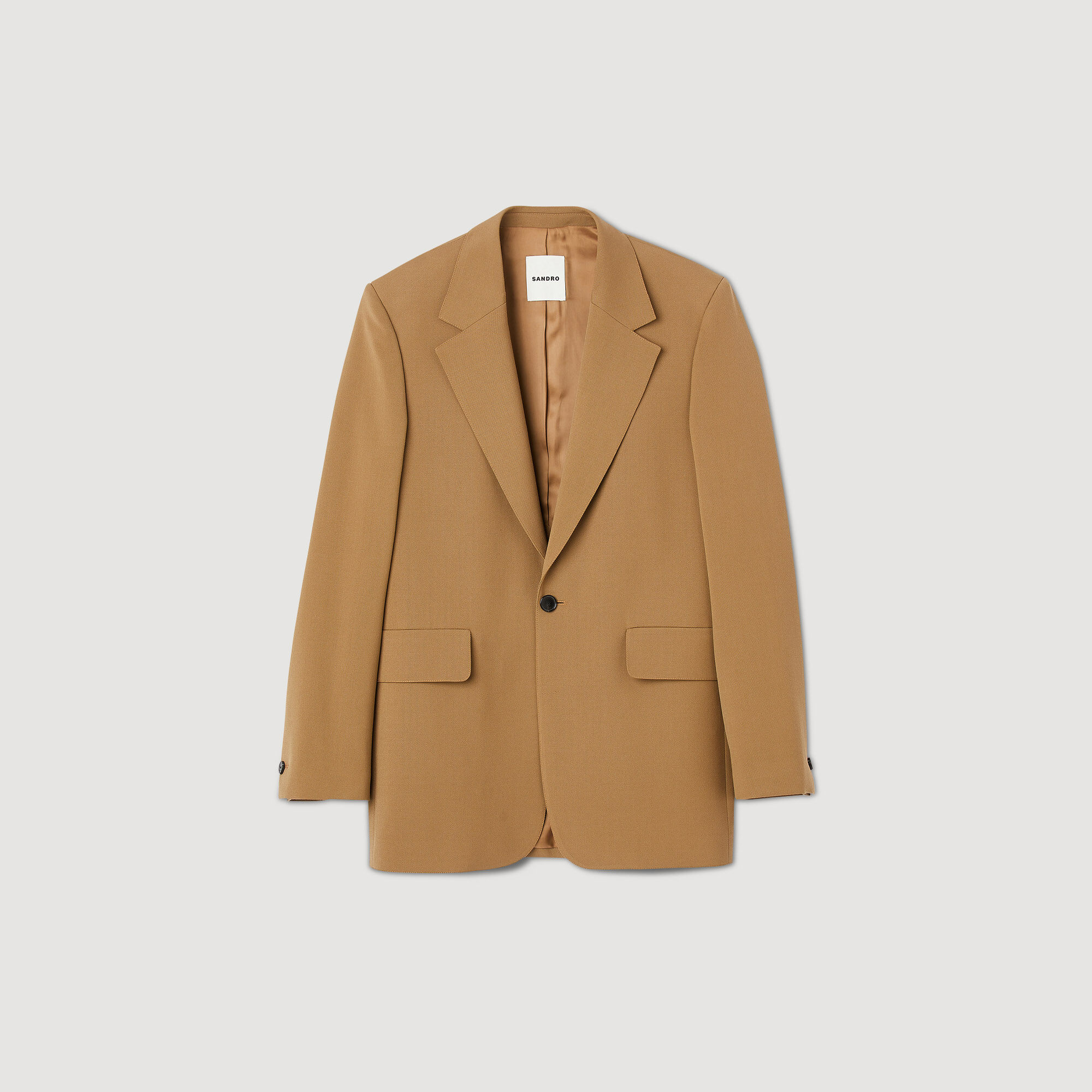 Sandro paris camel coat top