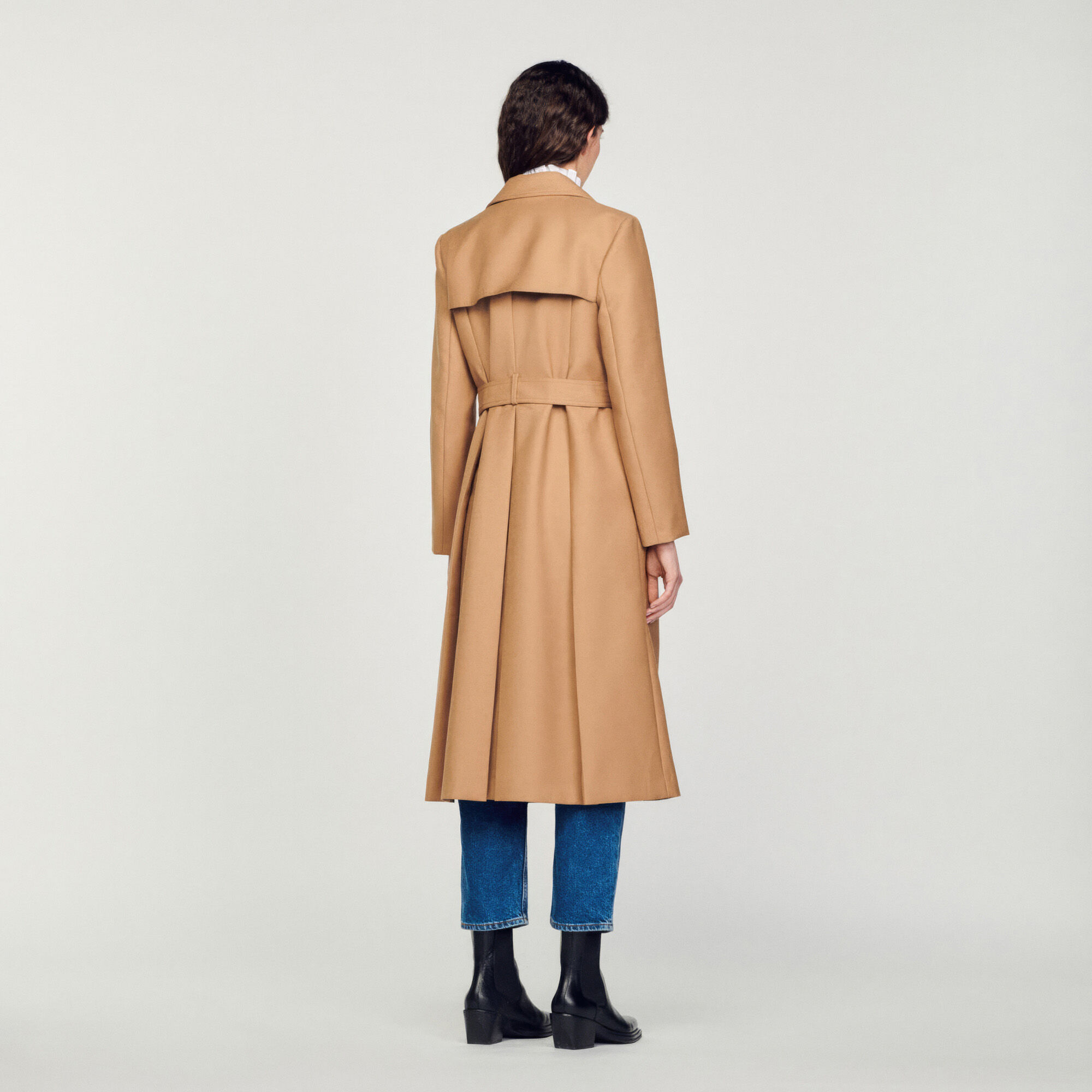 Sandro long straight deals cut coat