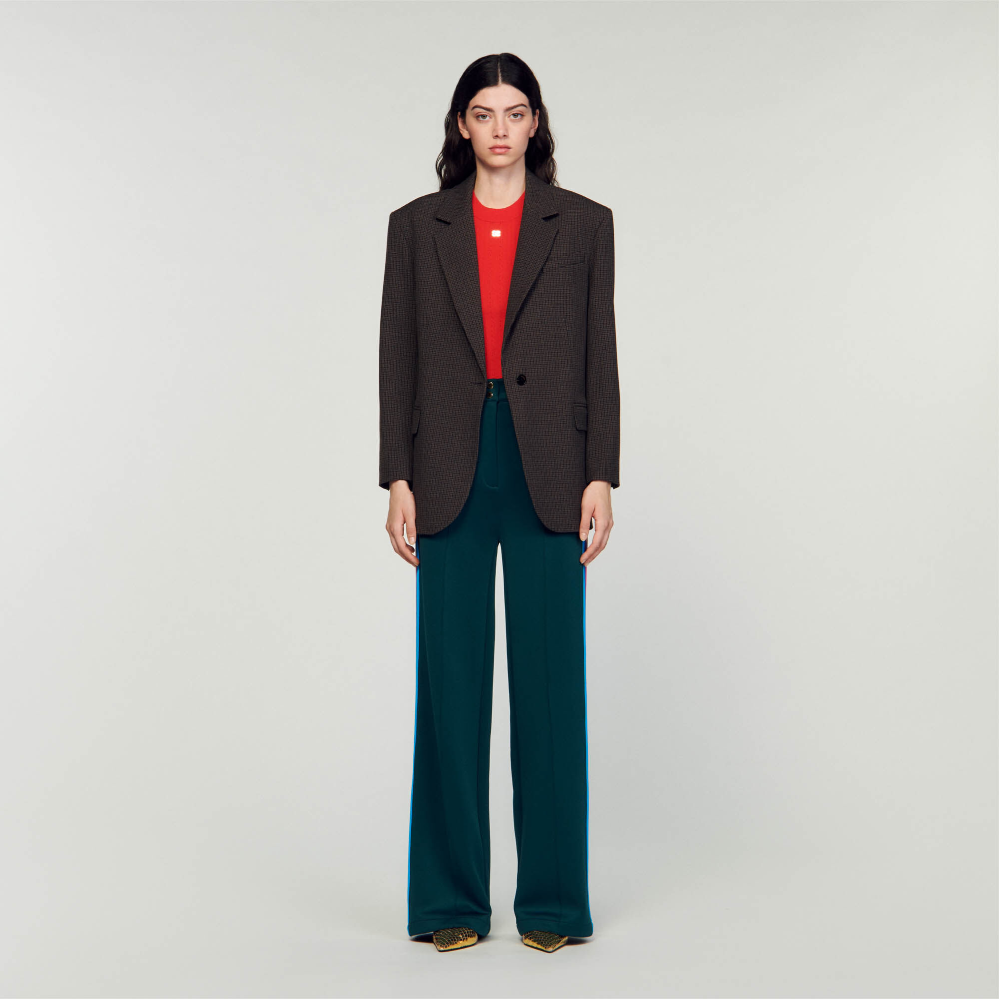 Belky Suit jacket with small checks Jackets Blazers Sandro Paris