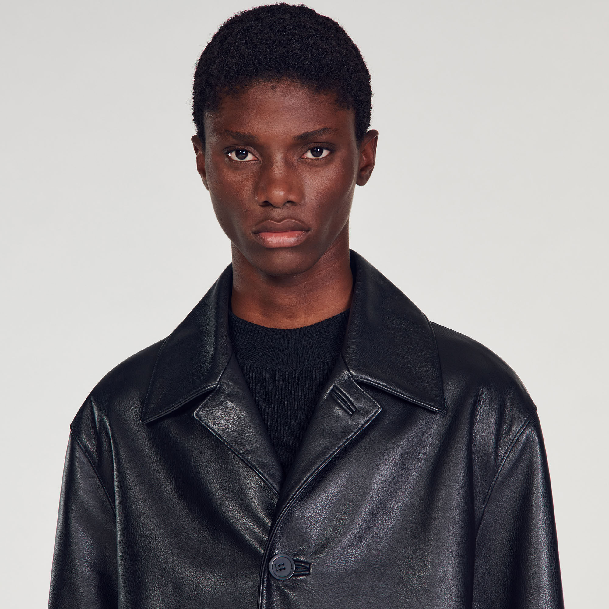 Coat Long leather coat Jackets Sandro Paris