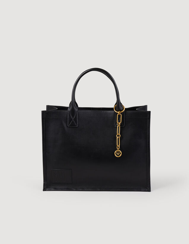 Sandro Leather tote bag with chain jewellery Login to add to Wish list. 1
