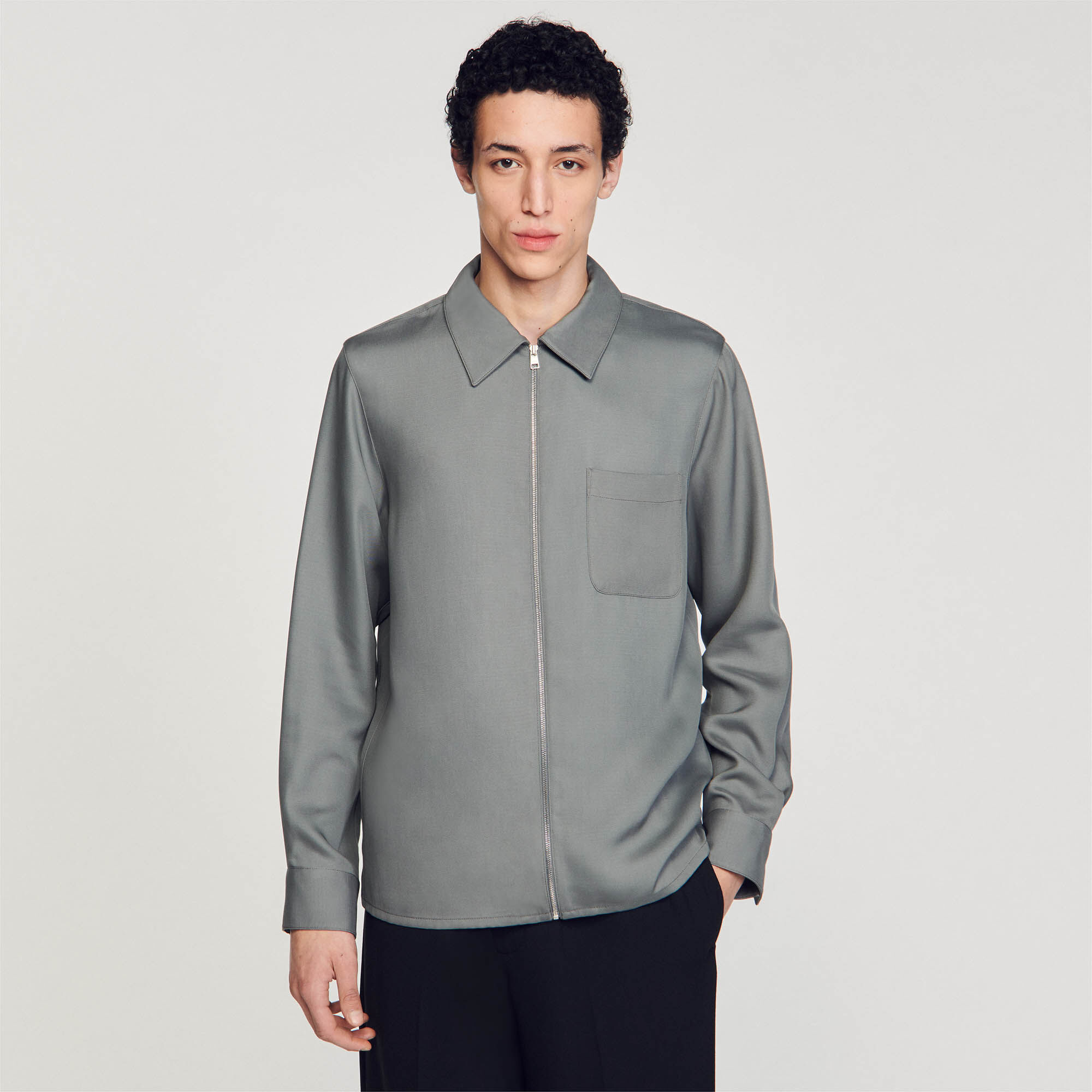 Chemise Ml Zip Zip up shirt Shirts Sandro Paris