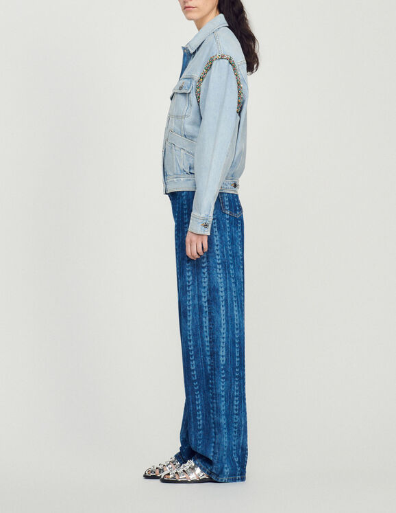 Sandro Women's Denim Jacket - Blue Jean - Size 4