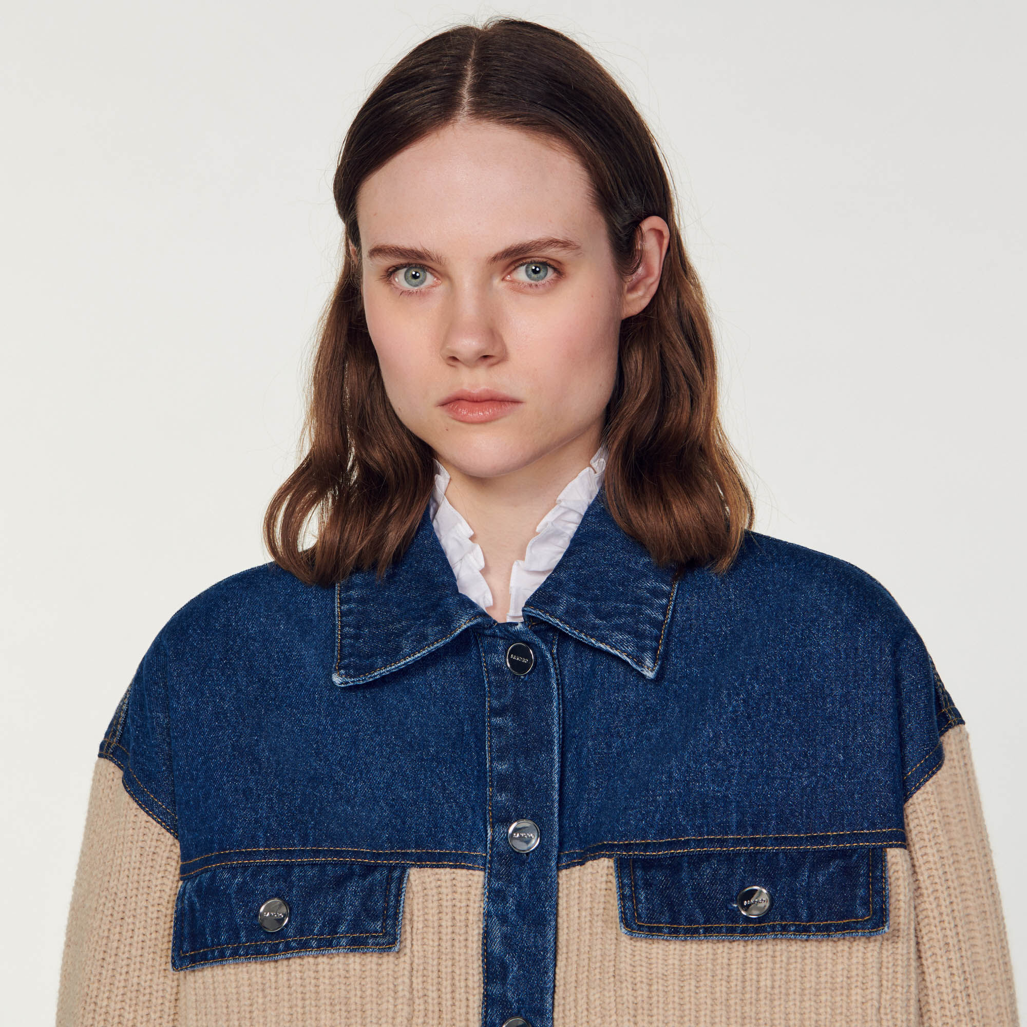 Sandro corduroy trucker jacket top