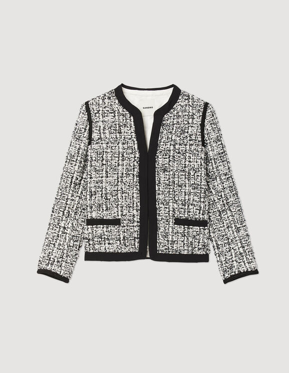 Augustine Tweed jacket - Jackets & Blazers | Sandro Paris