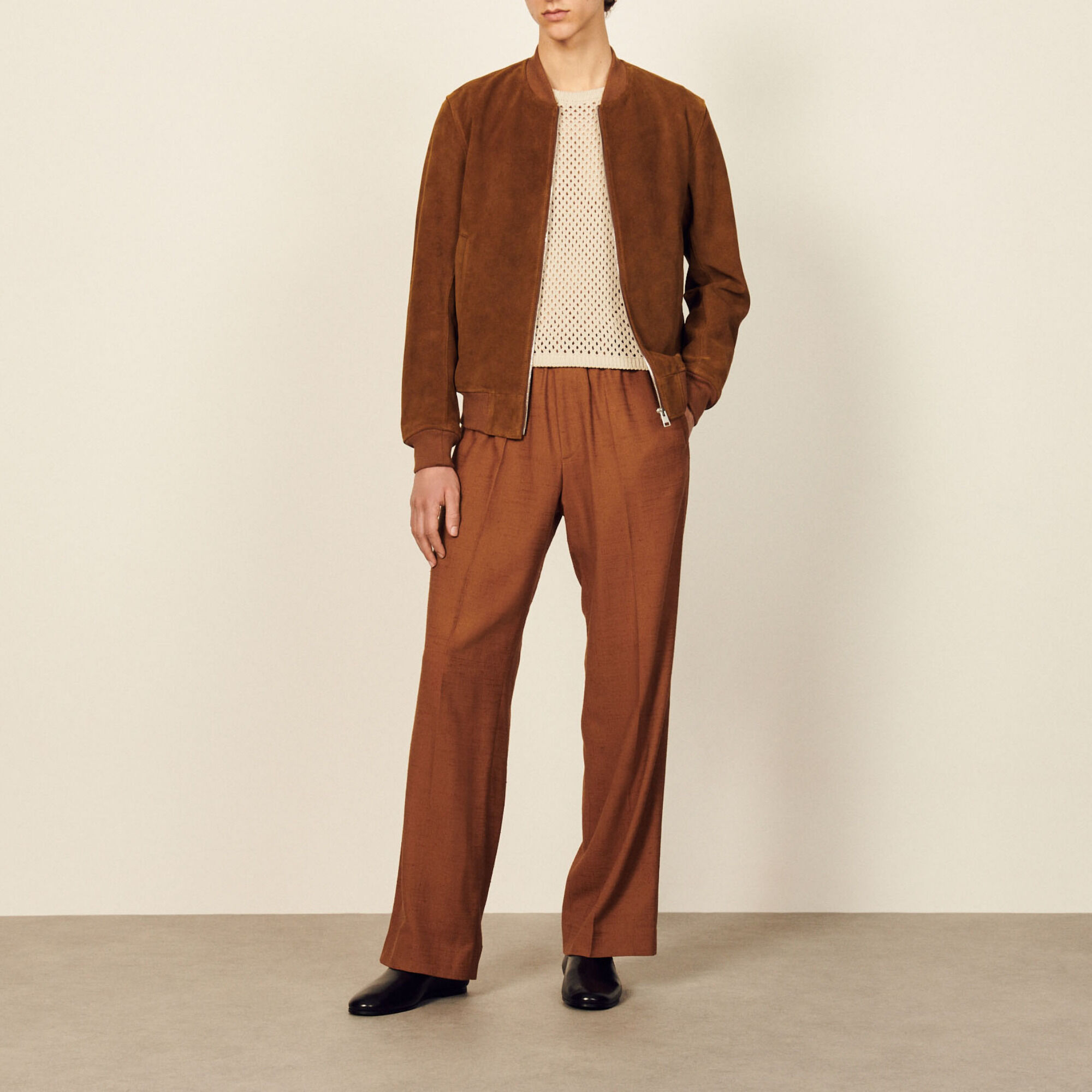 Zara faux 2025 suede jacket mens