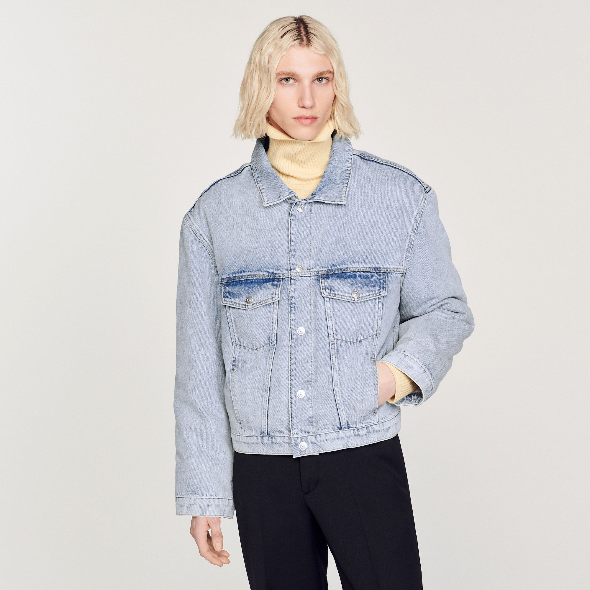 Sandro denim jacket mens hotsell