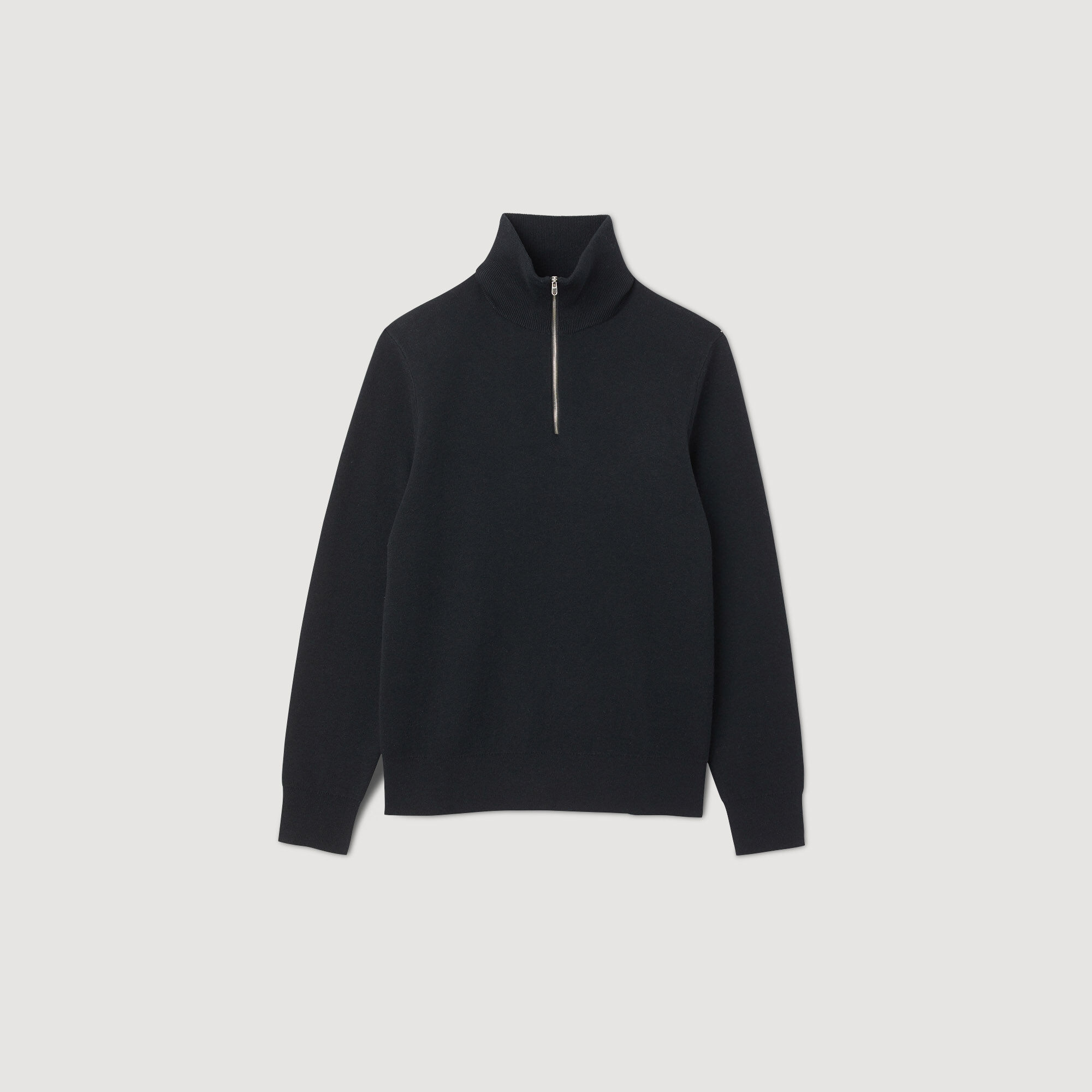 Black sweater deals with zipper
