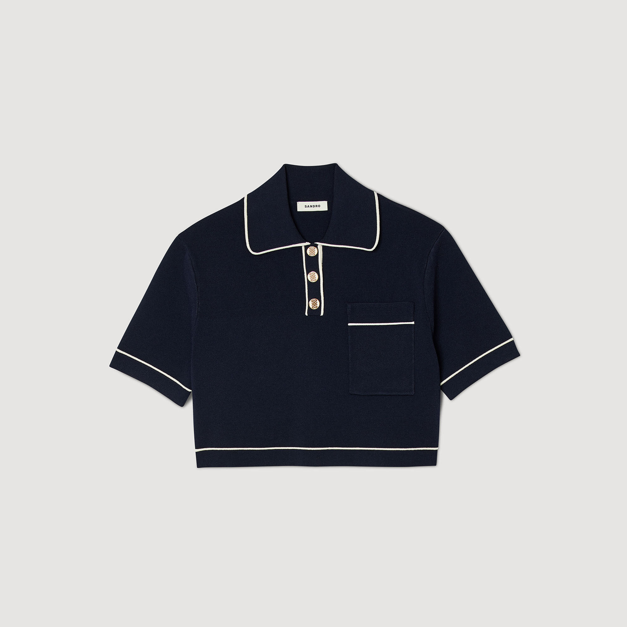 Cropped polo clearance neck jumper