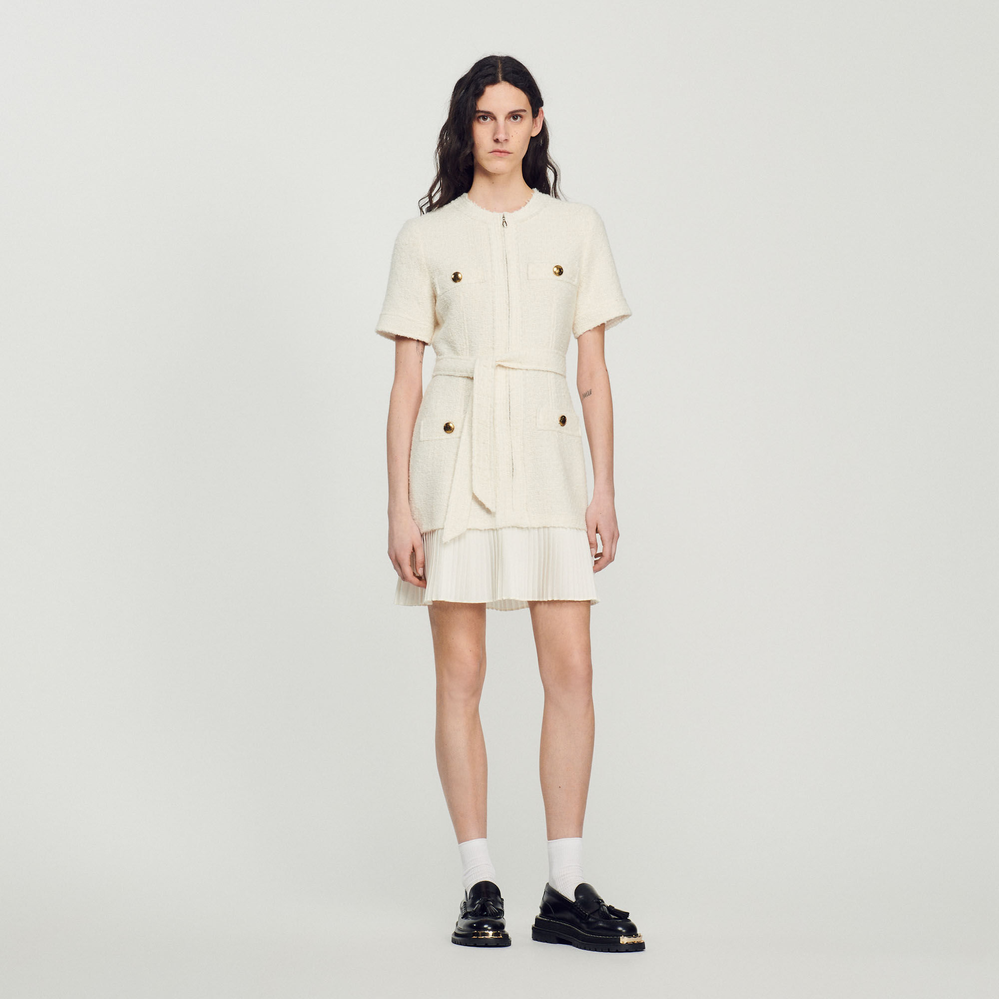 woollen coat dress - Dresses | Sandro Paris