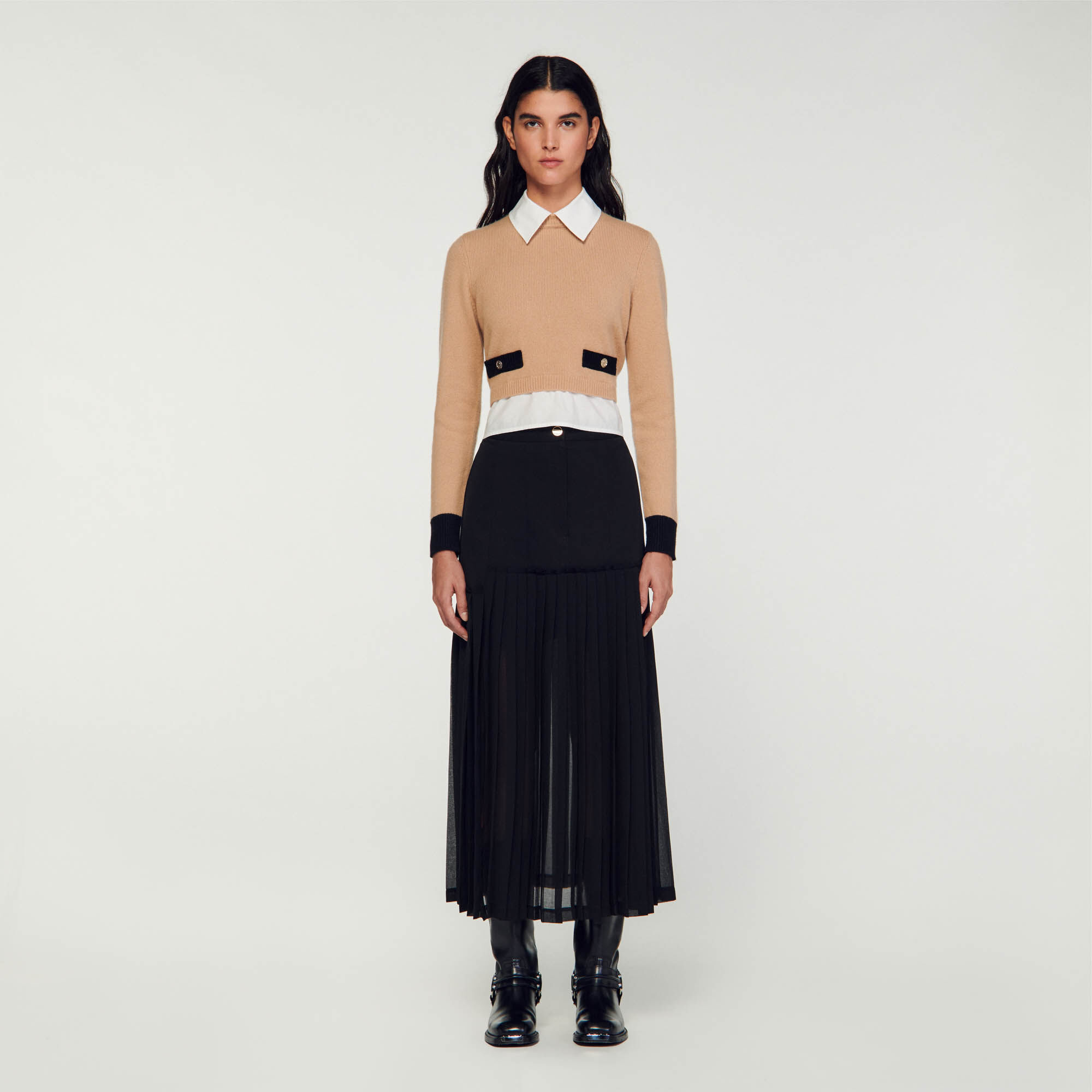 Grami Pleated long skirt Skirts Sandro Paris