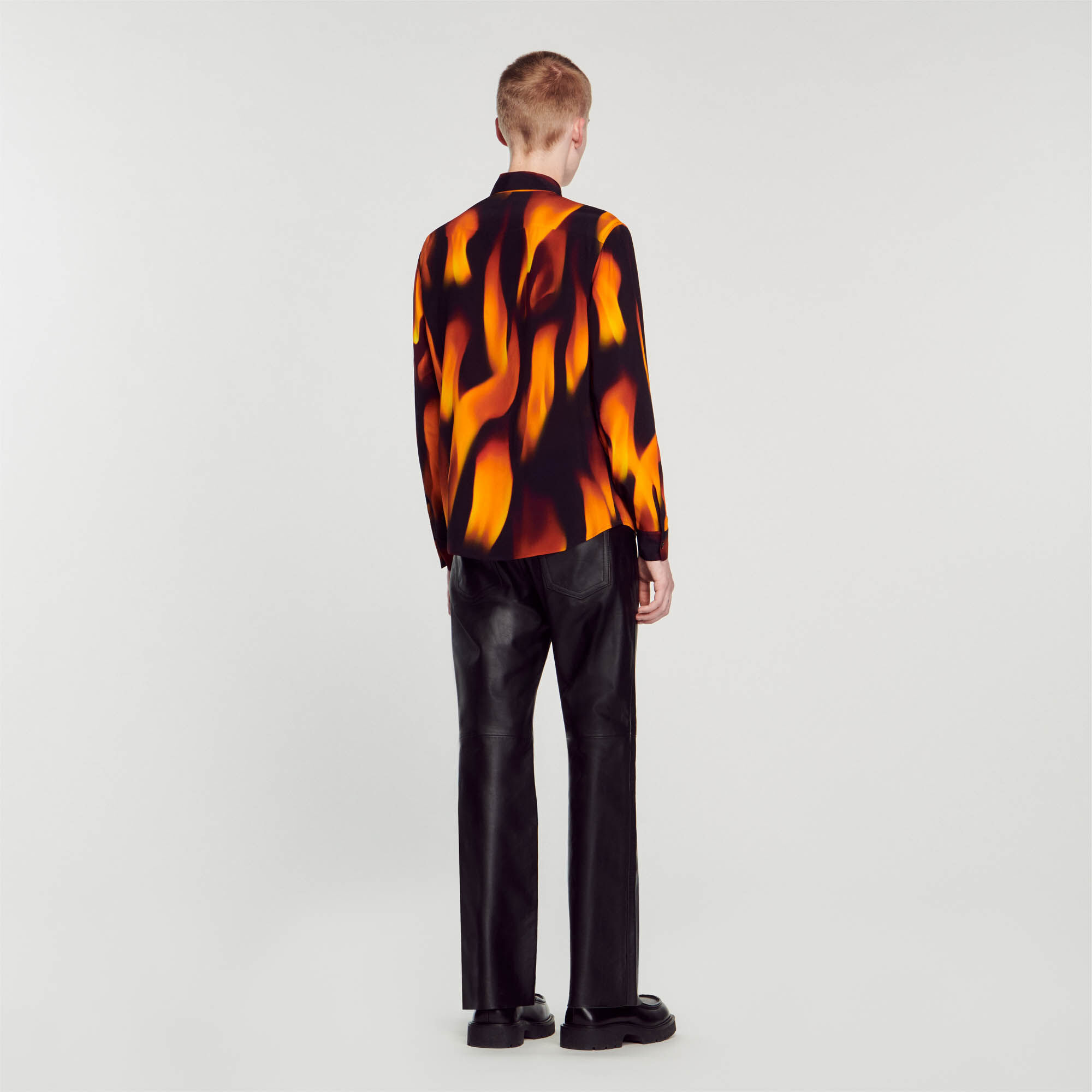 Shirt Flame pattern shirt Shirts Sandro Paris