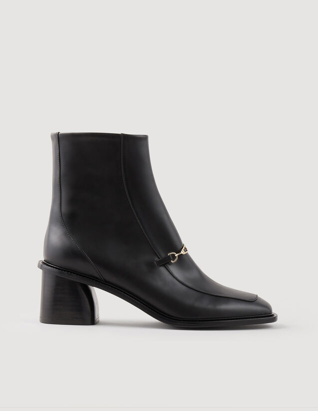 Leather ankle boots Black US_Womens