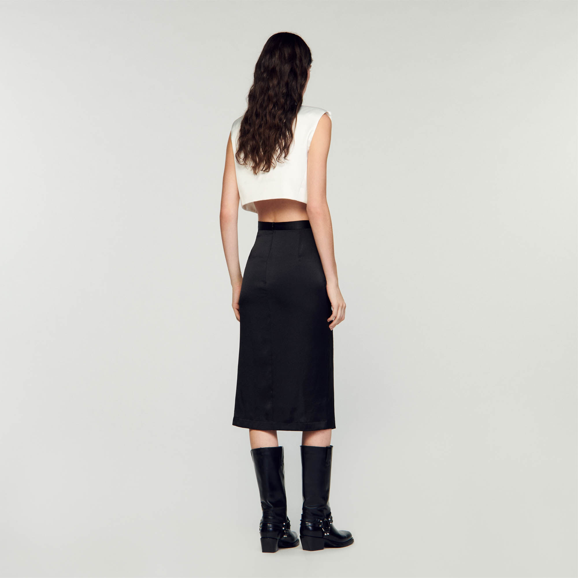 Satin effect skirt store