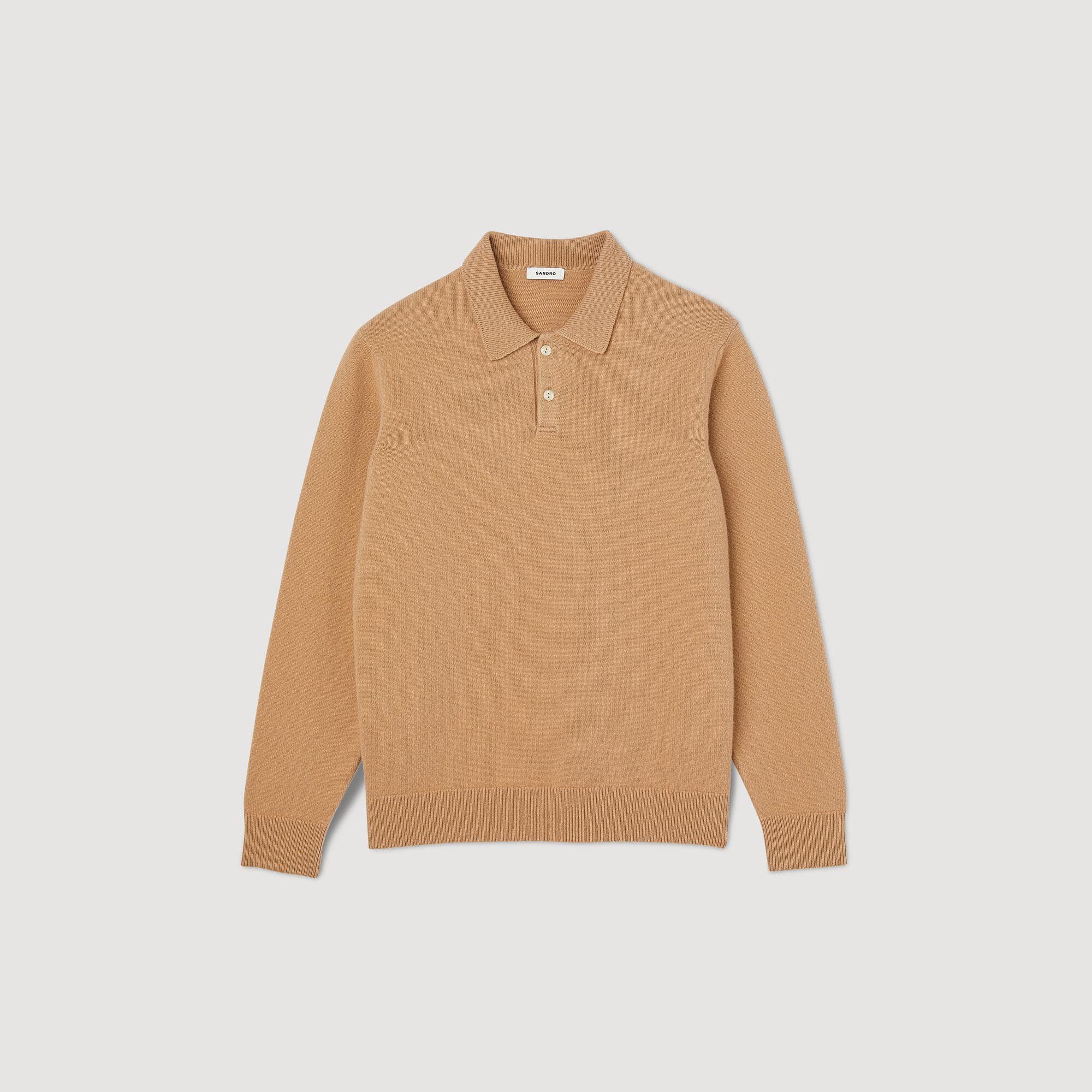 Wool and cashmere polo shirt