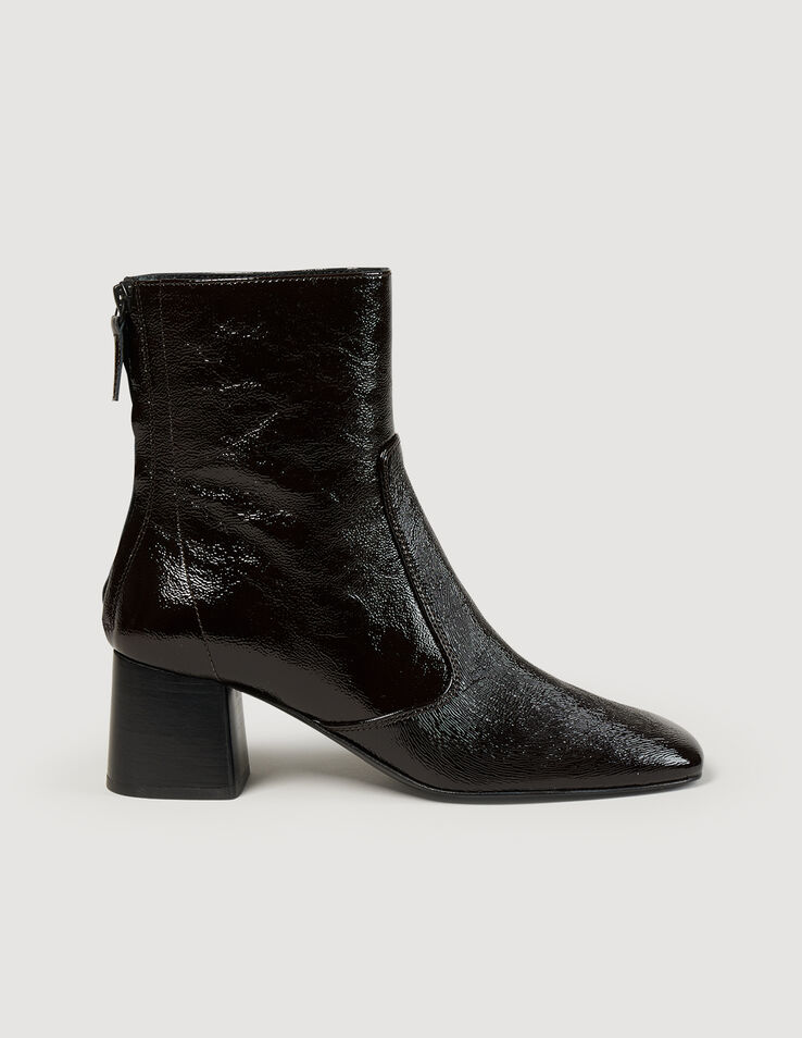 Sandro Cracked leather ankle boots. 1