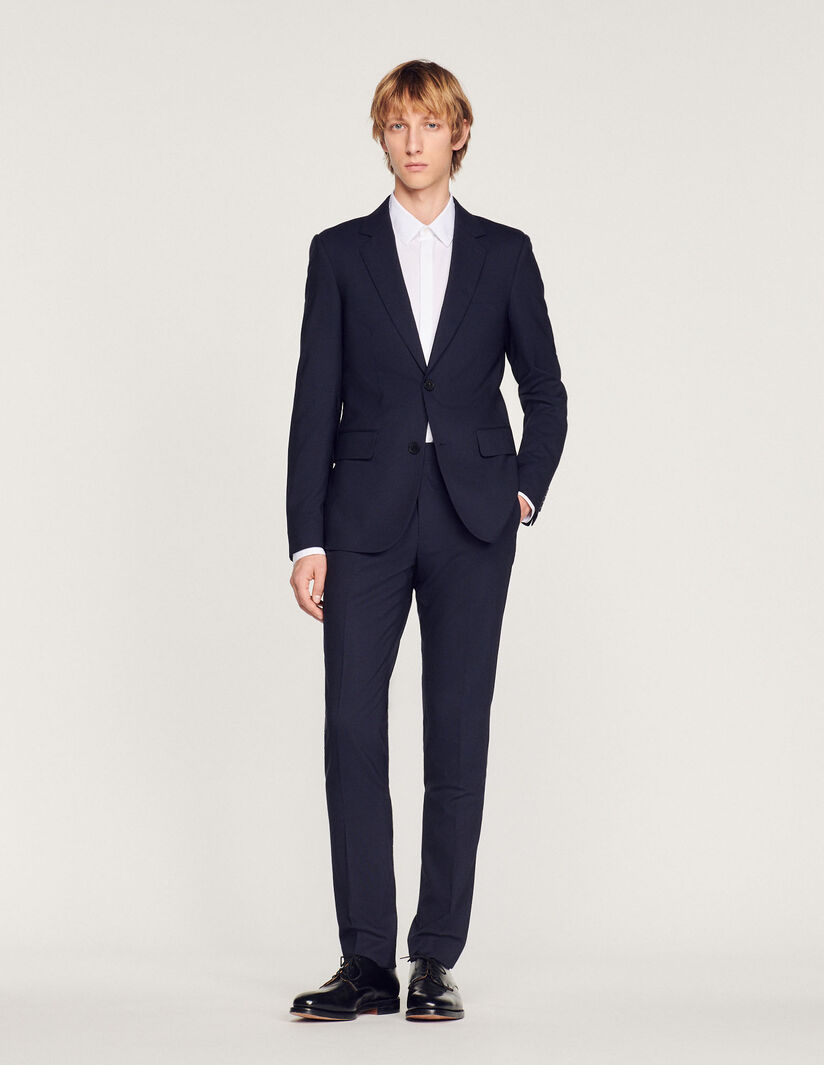 Sandro Stretch wool suit jacket