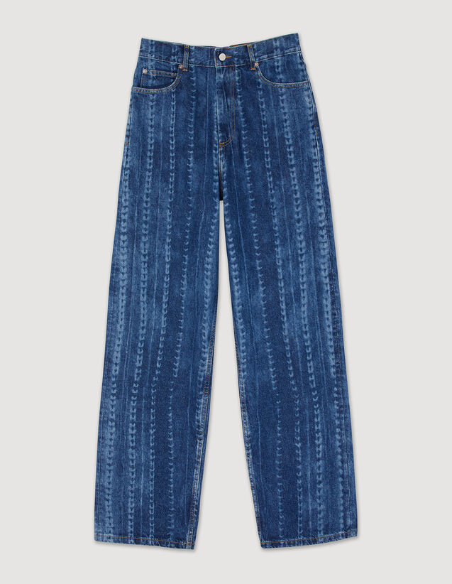 Sandro Faded patterned jeans. 2
