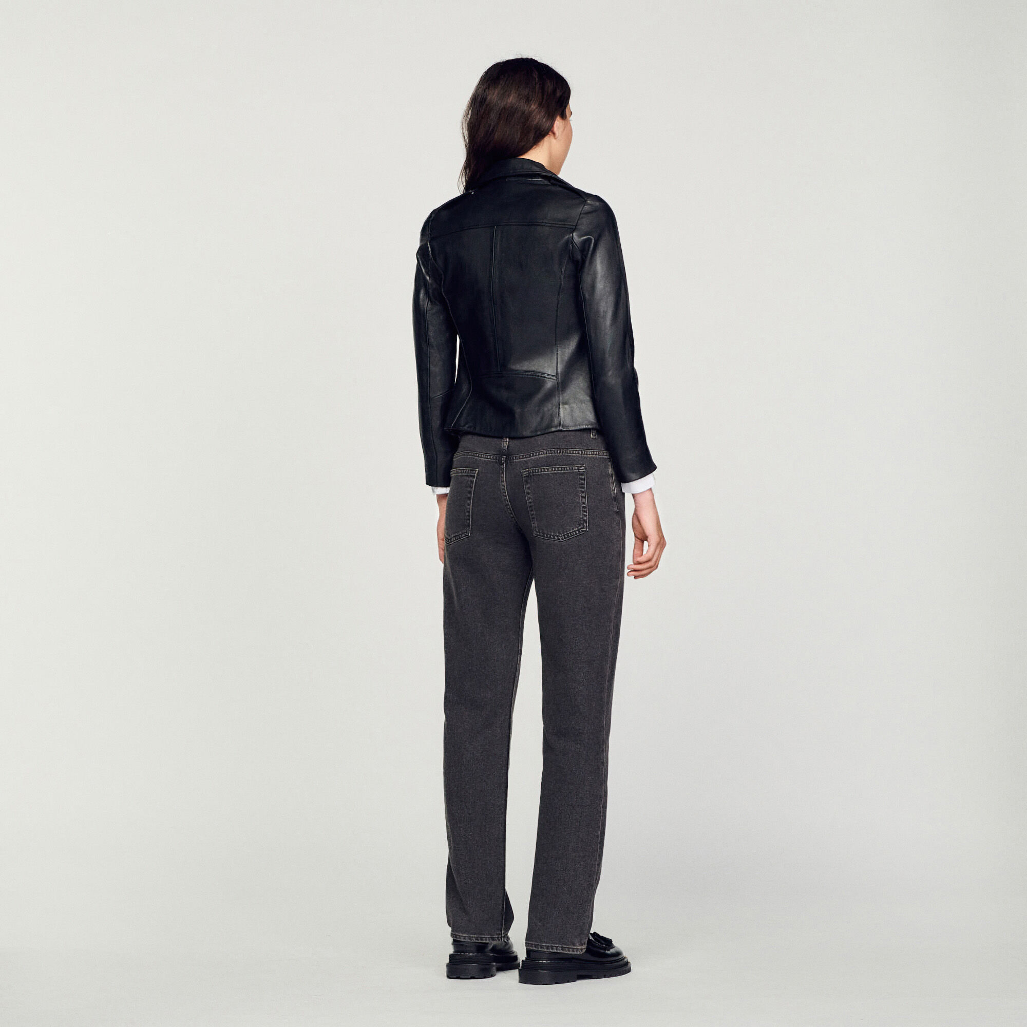 Veinarde Leather jacket - Jackets & Blazers | Sandro Paris