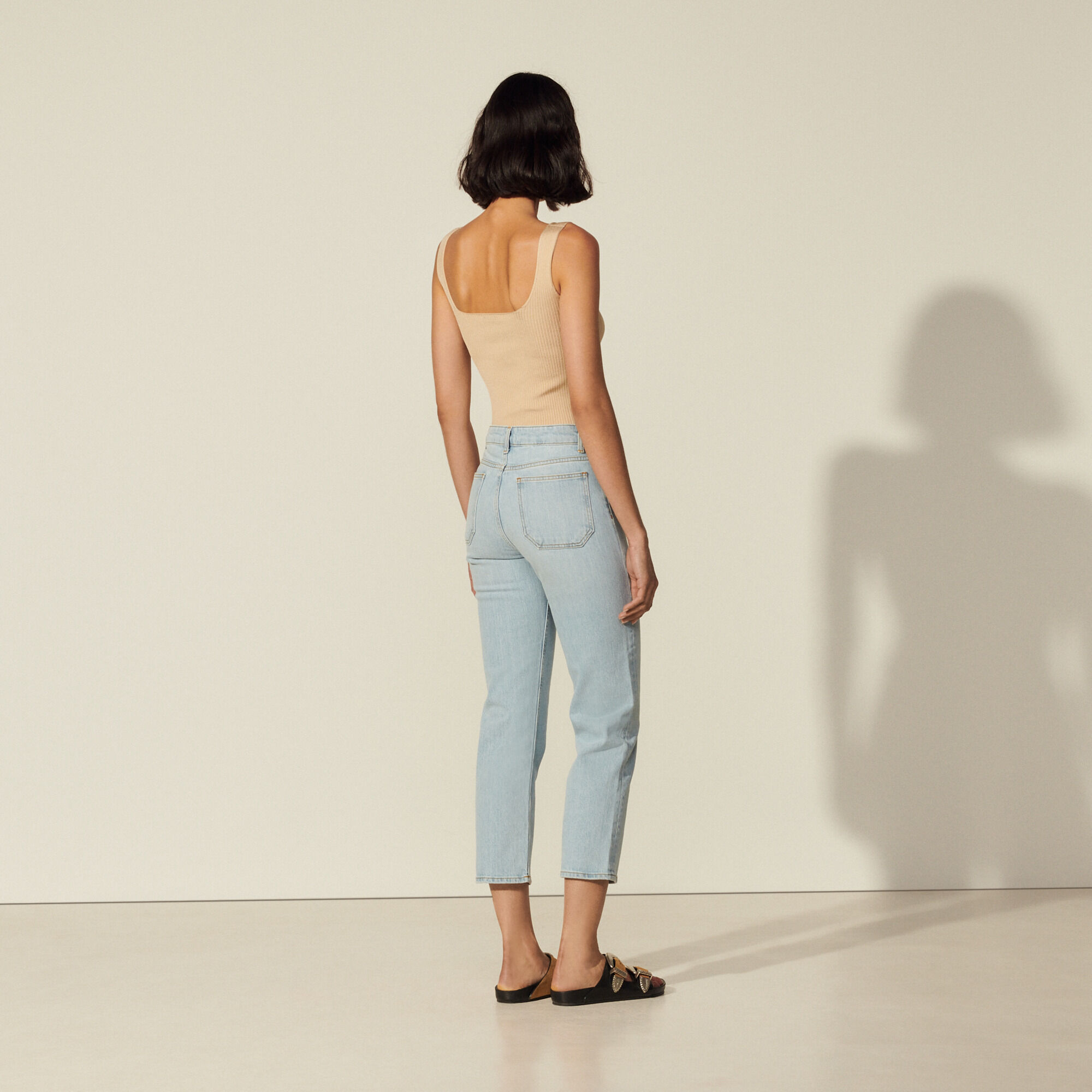 Stretch jeans with pockets clearance
