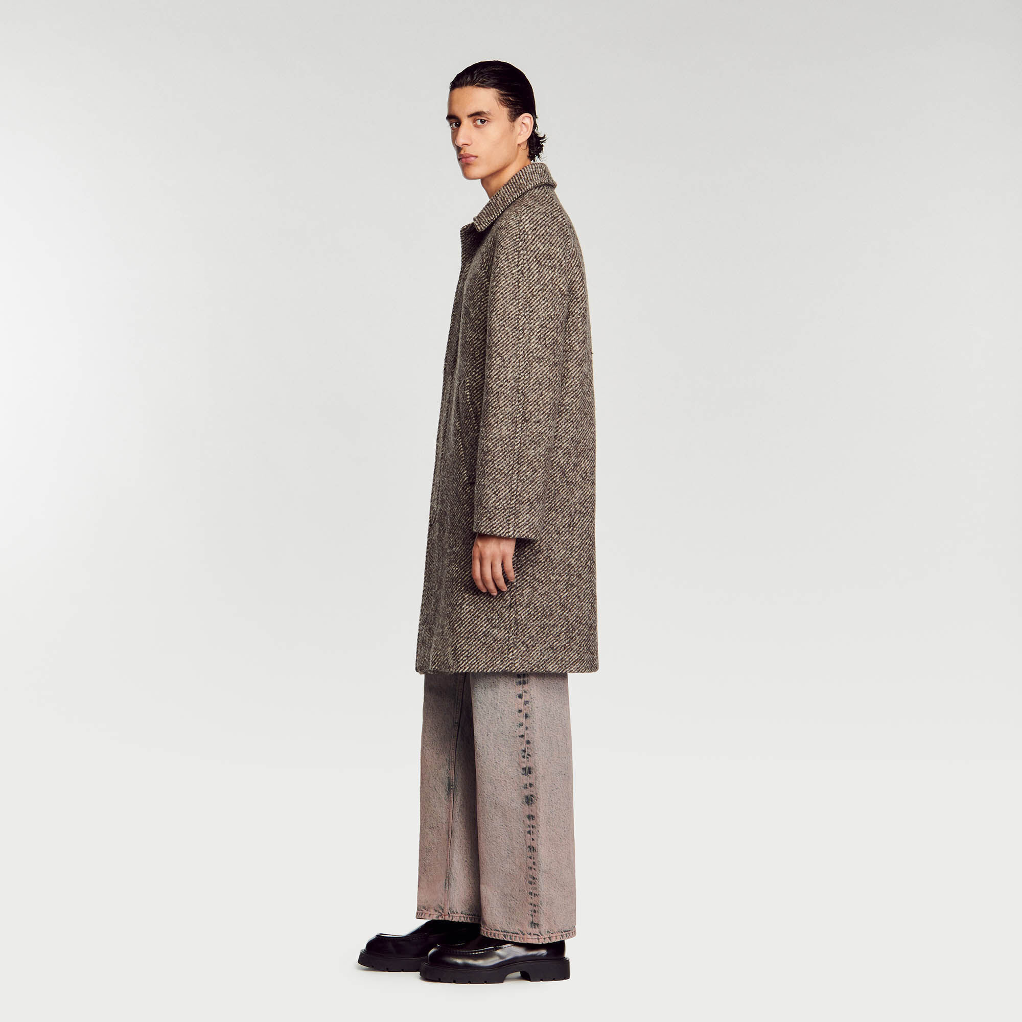 Sandro double store sided wool coat
