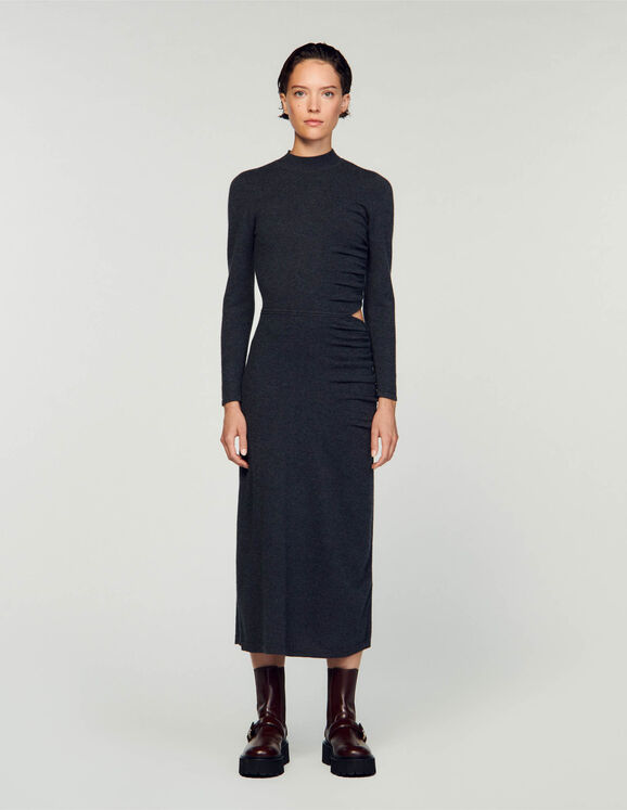 Knit maxi dress Charcoal Grey US_Womens