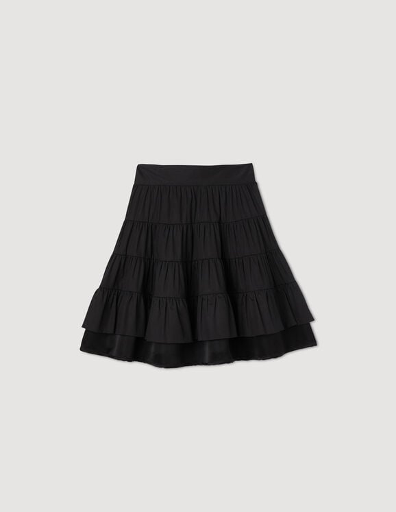 Fanfan Short dual-material skirt - Skirts | Sandro Paris