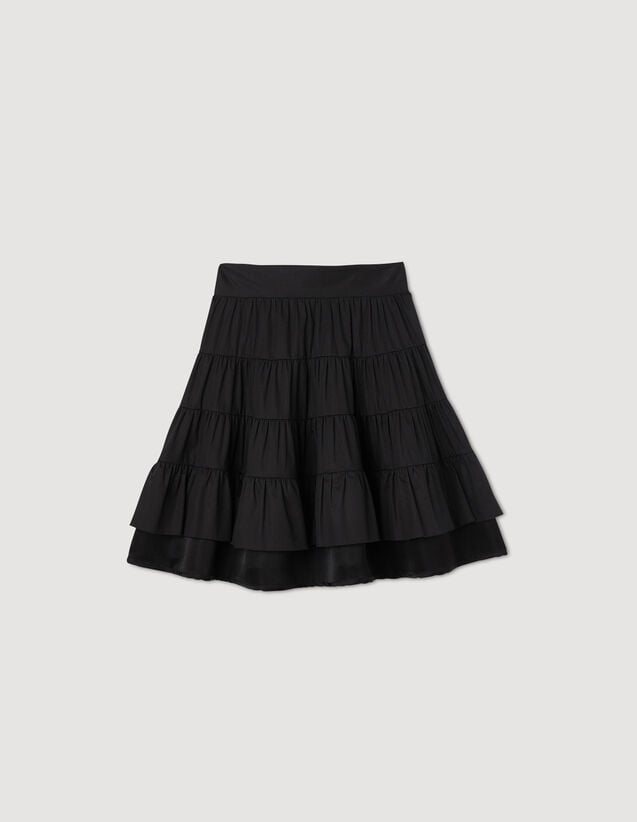 Sandro Short dual-material skirt Login to add to Wish list. 2