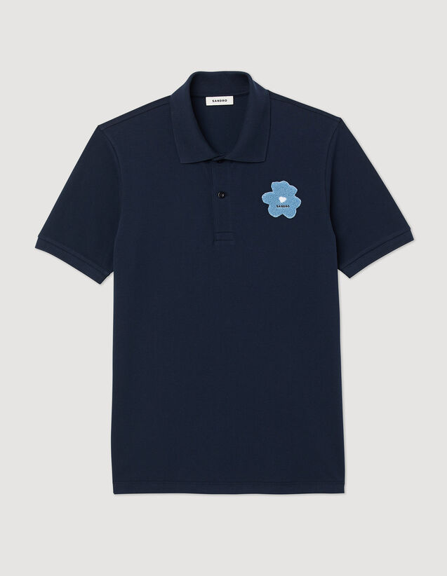 Sandro Flower embroidery polo shirt Login to add to Wish list. 2