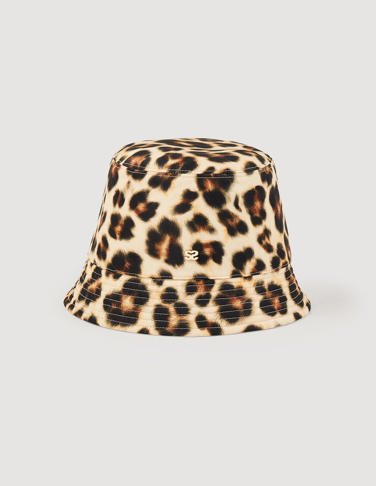 Sandro Reversible leopard-print hat. 2