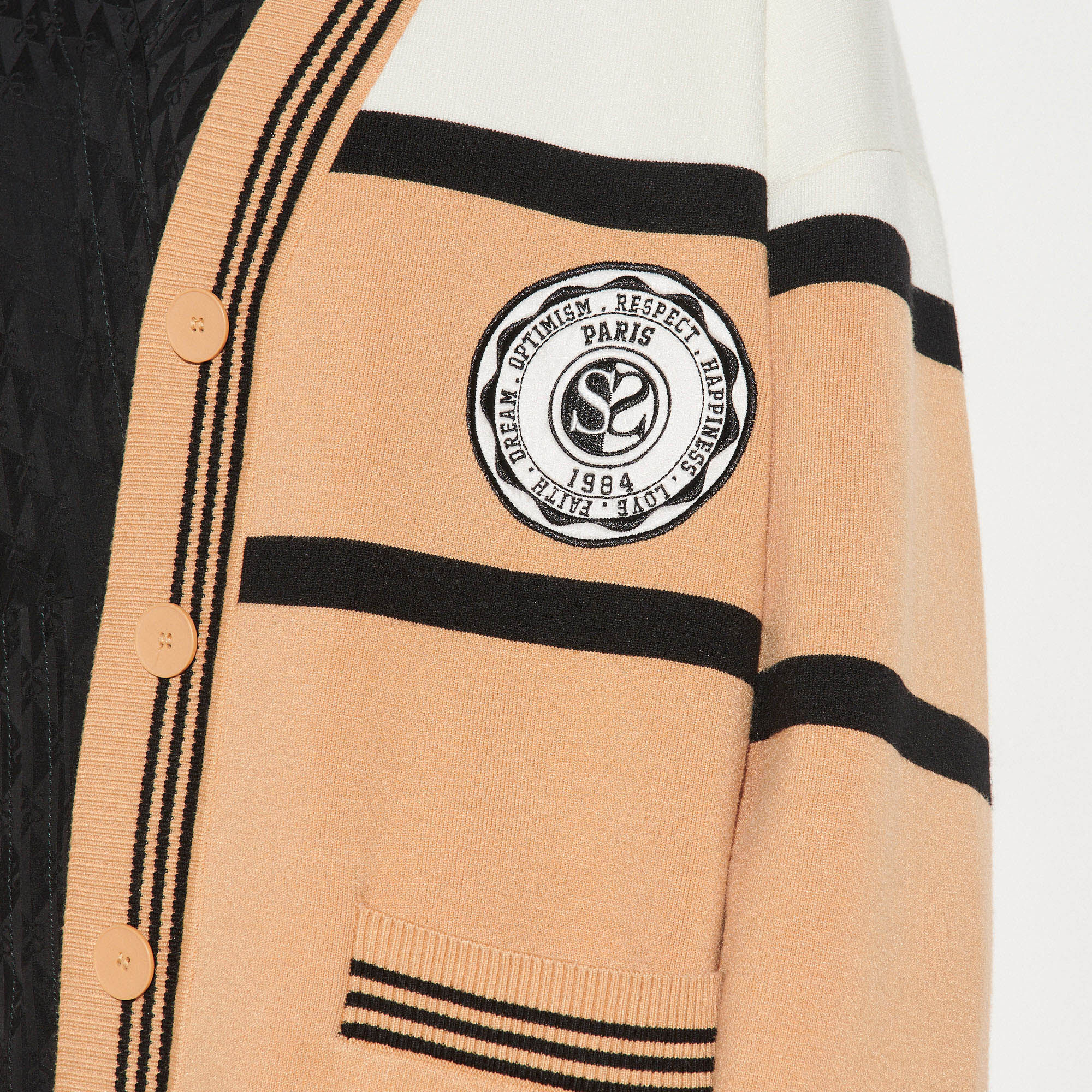 sandro jisou checked cardigan