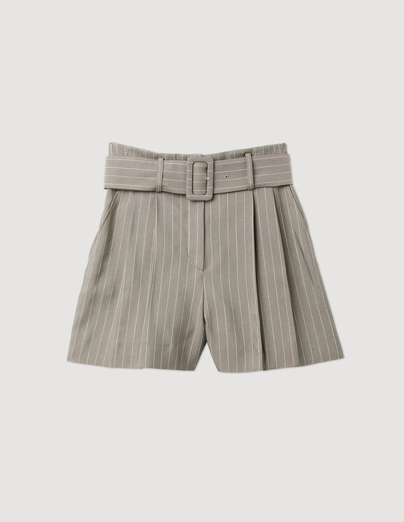Arles Striped shorts - Pants & Shorts | Sandro Paris