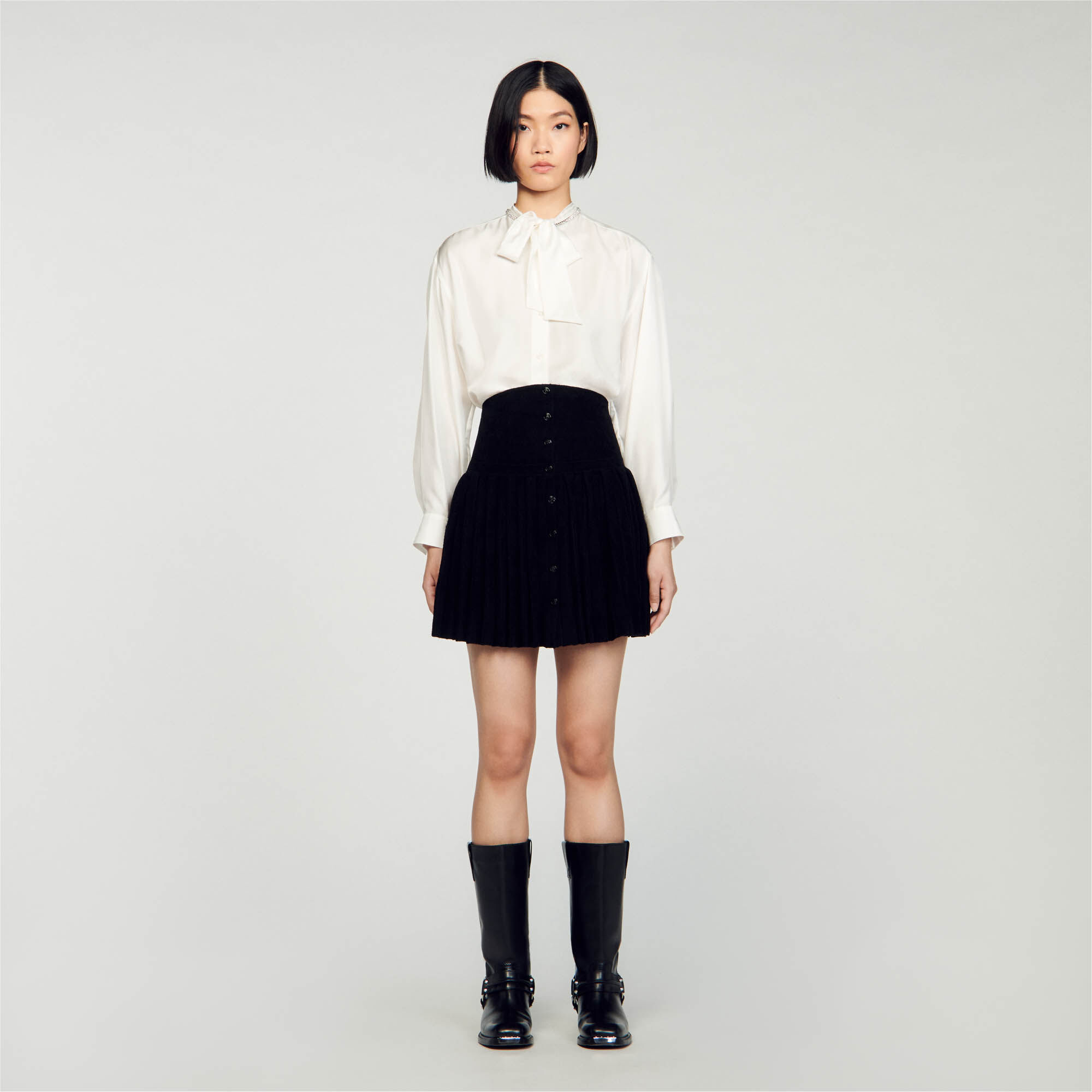 Knit velvet skirt 2025