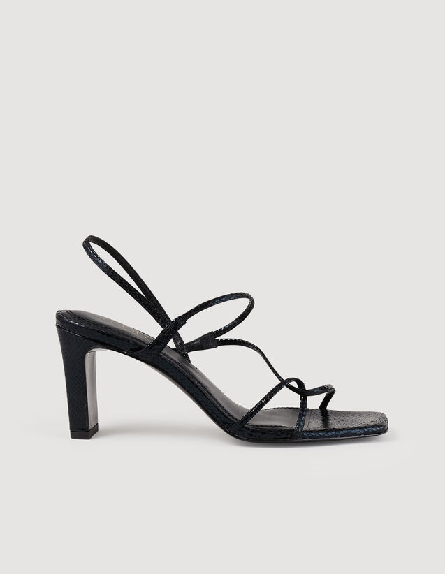 Sandals with narrow straps Black US_Womens