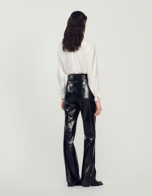 Dumont Leather pants - Pants & Shorts | Sandro Paris