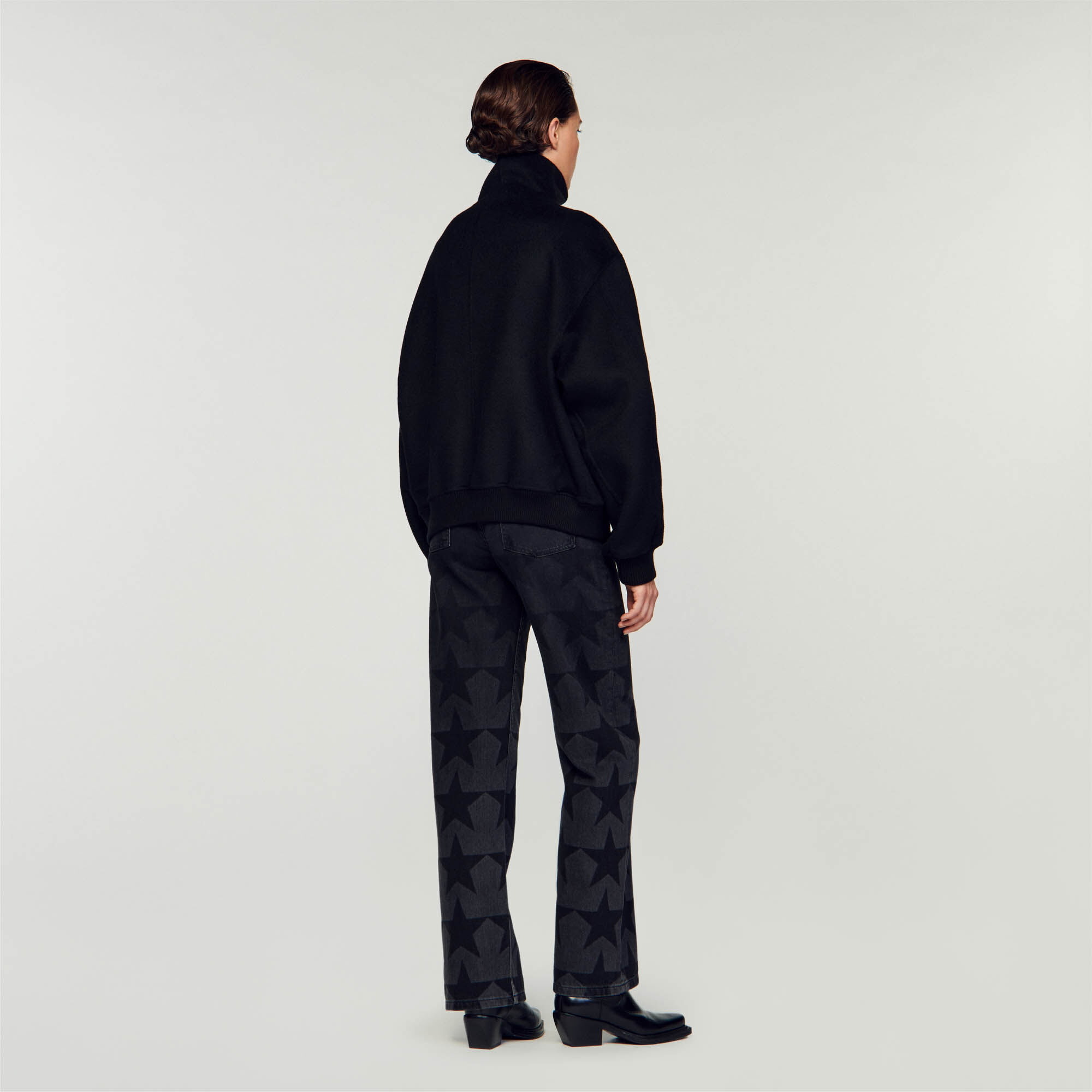Sandro leather bomber deals
