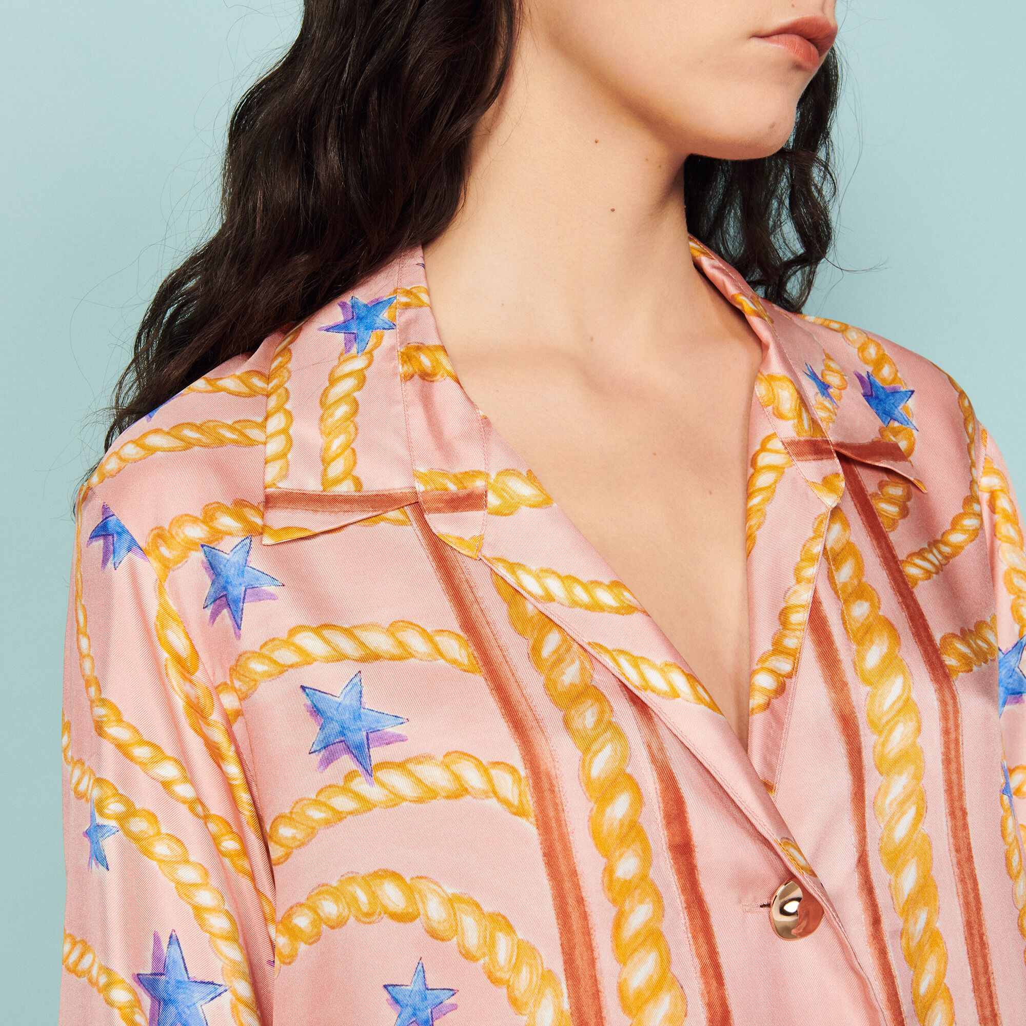 Alexiane Printed silk dress See All Sandro Paris