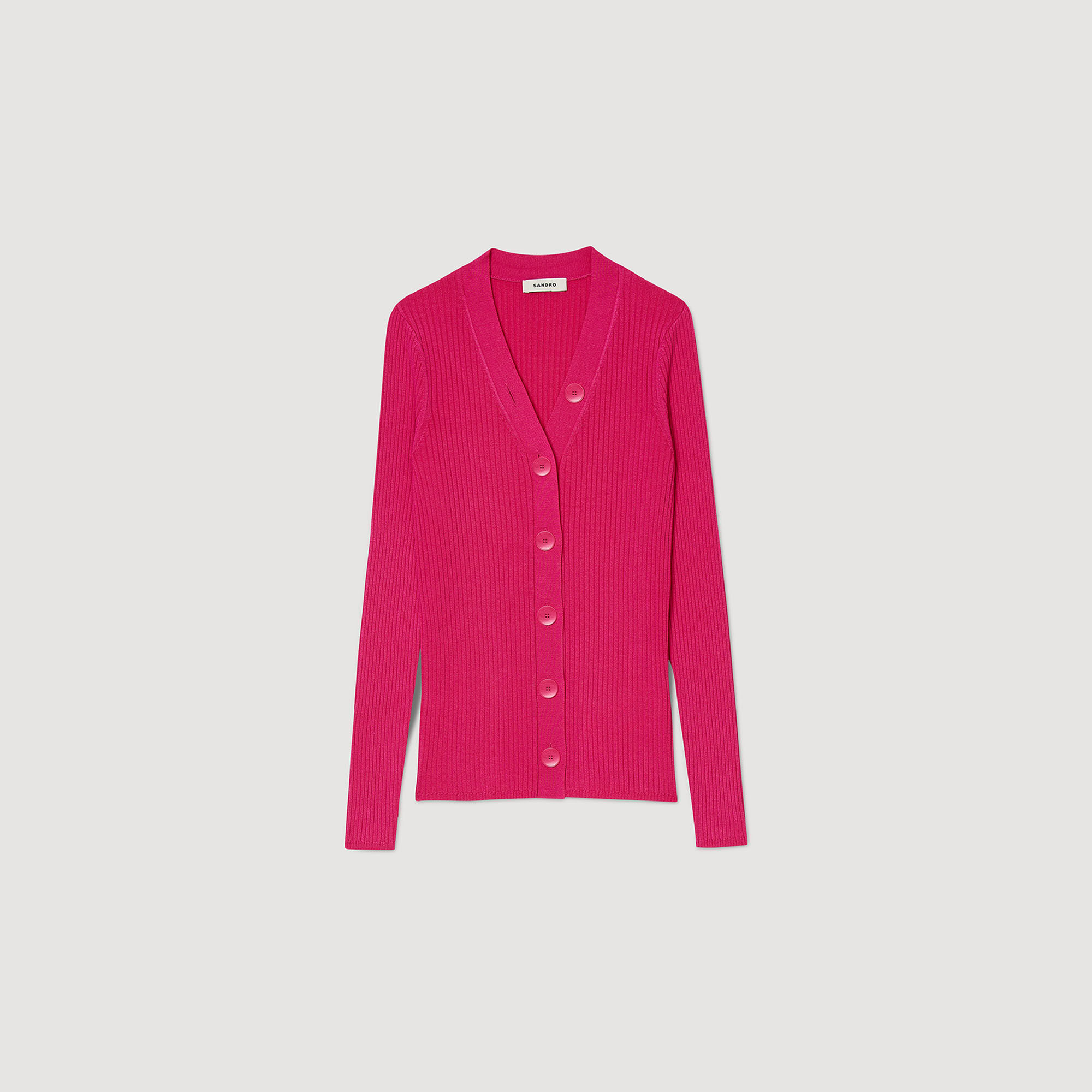 Gabrielle Rib knit cardigan Sweaters Cardigans Sandro Paris