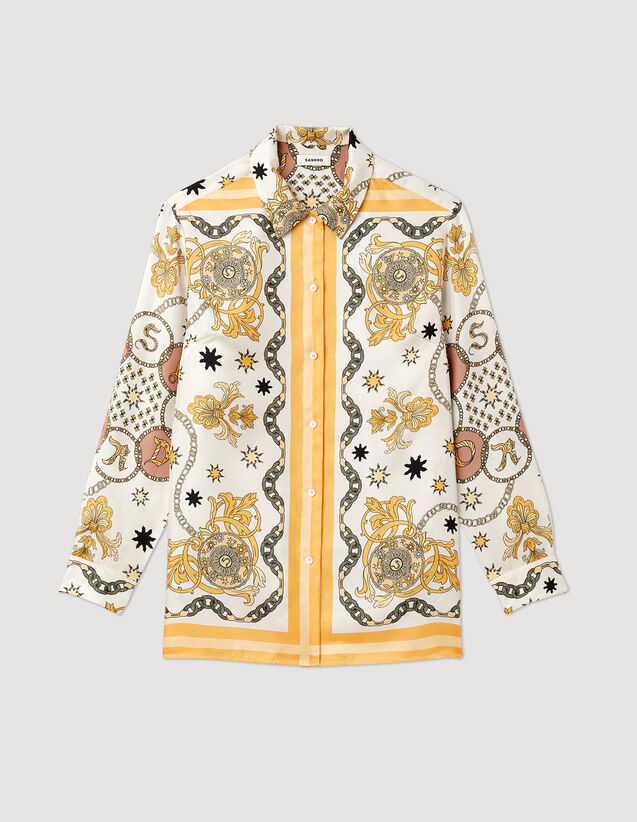 Sandro Scarf print silk shirt. 2 Sandro Scarf print silk shirt. 2
