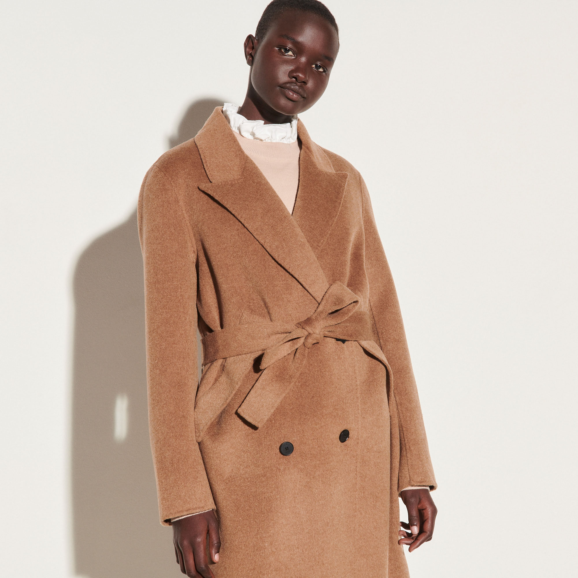 sandro paris camel coat