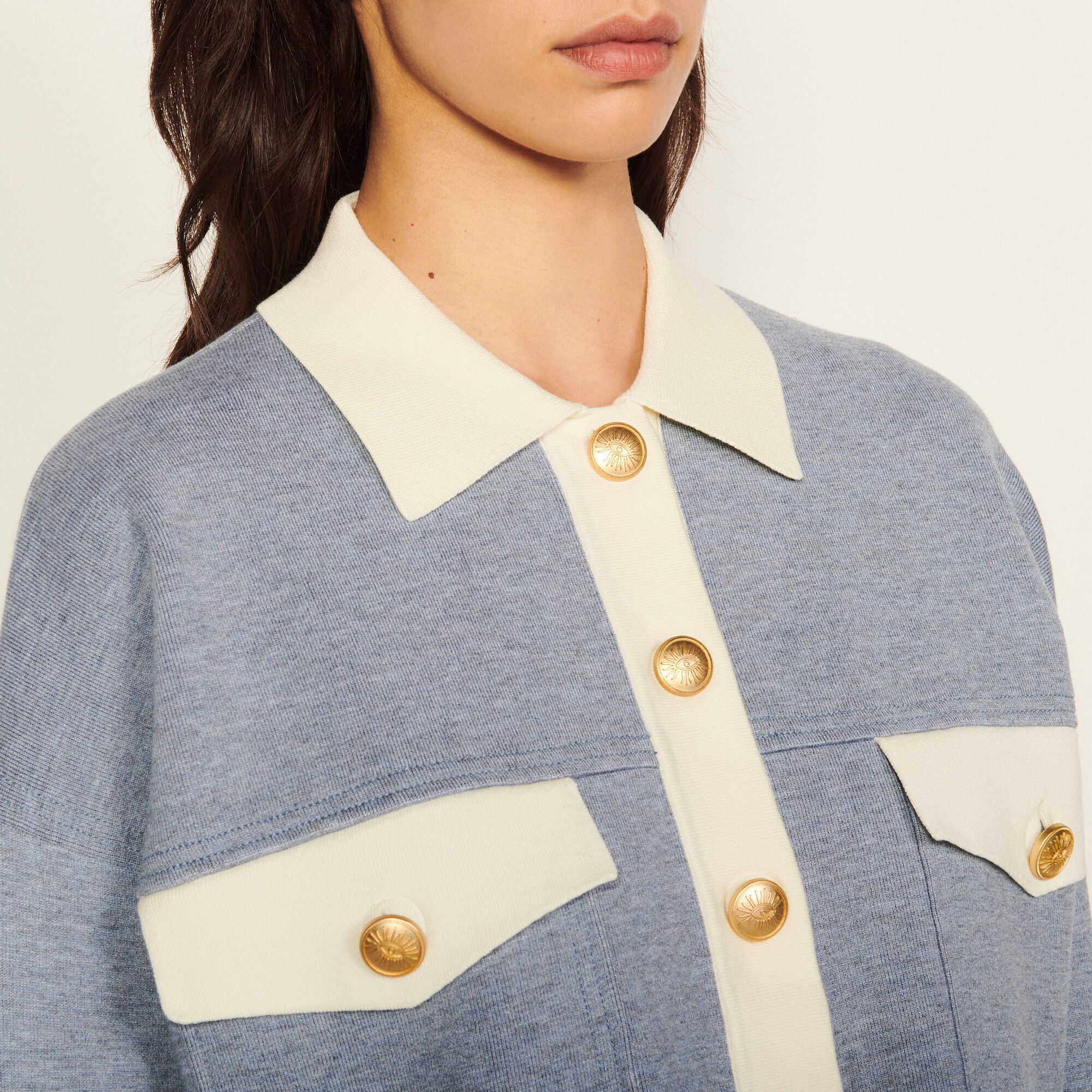 sandro cropped cardigan