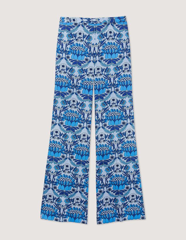 Sandro Loose-fit scarf print pants Select a size and. 2