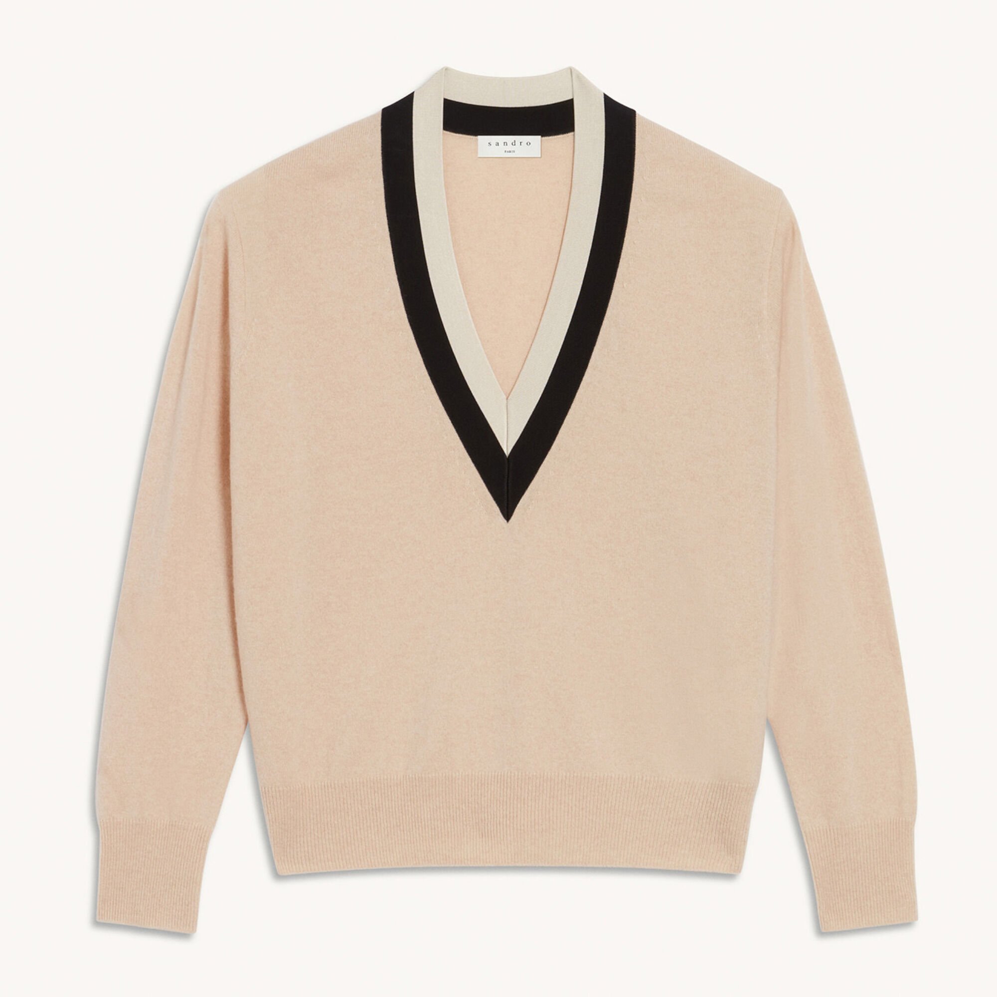 sandro fine ribbed knit cardigan