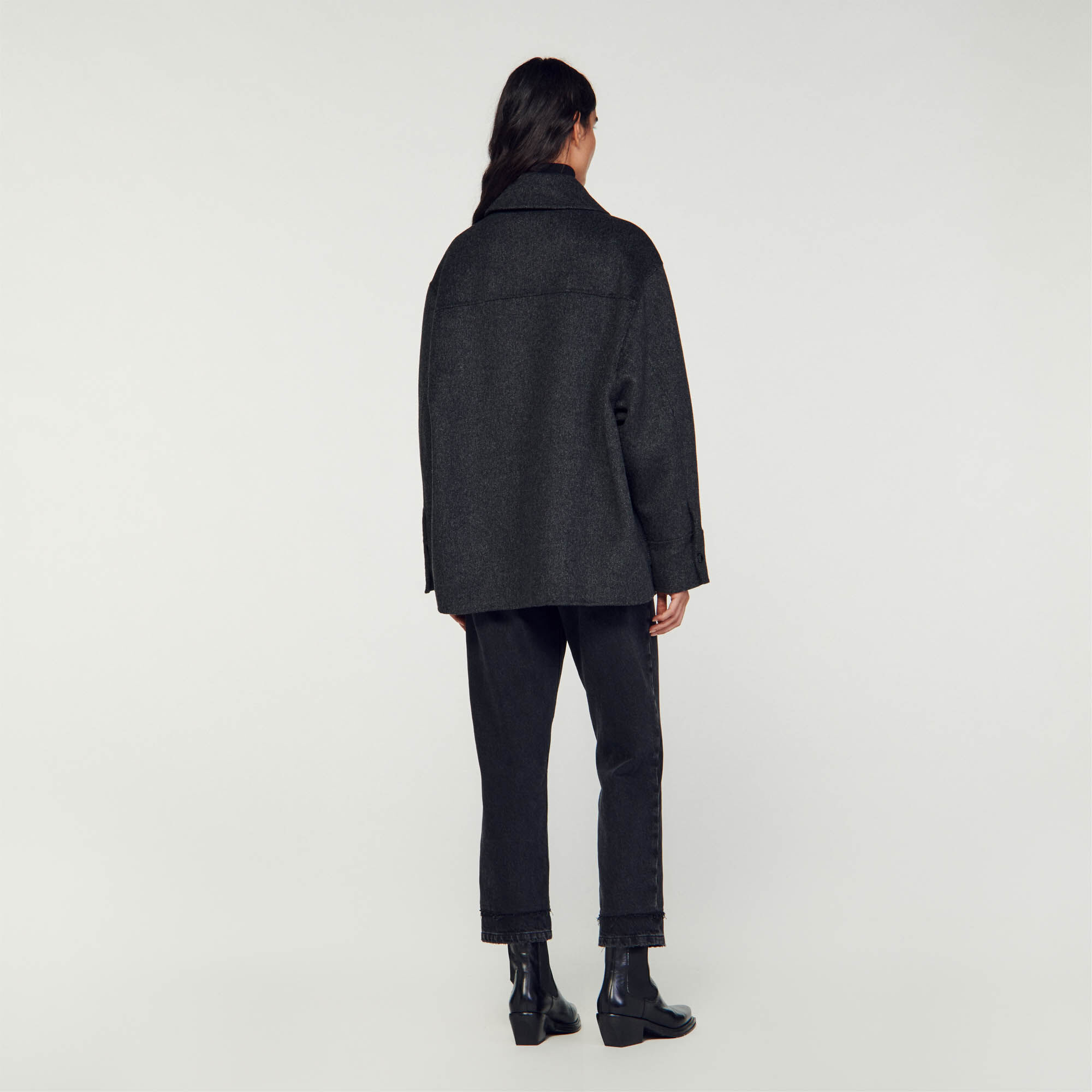 Sandro grey deals coat