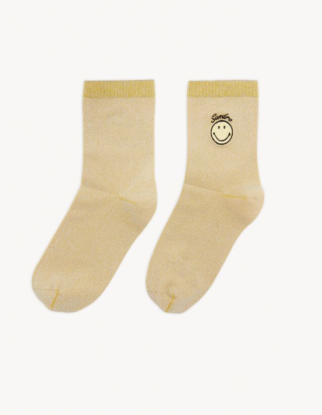 Sandro Smiley® Lurex socks with embroidery Select a size and. 1