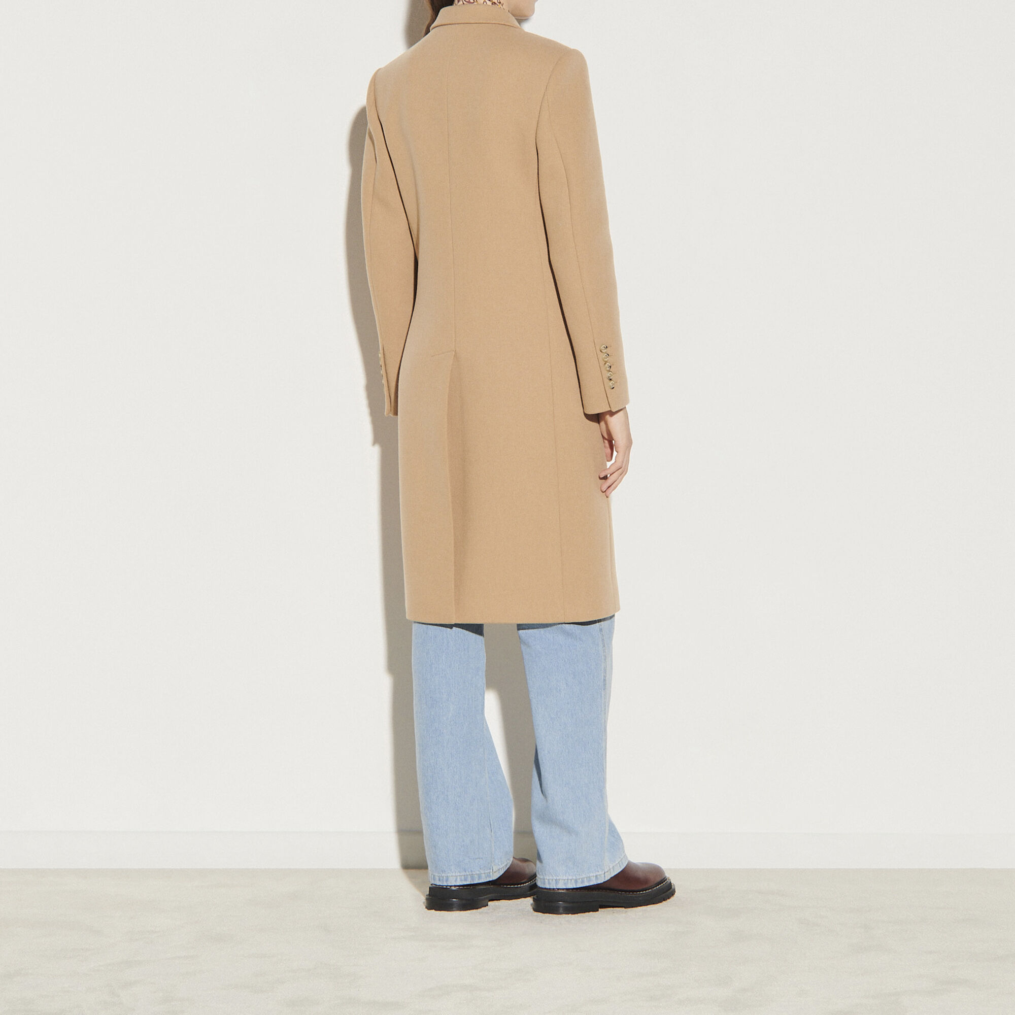 sandro paris camel coat