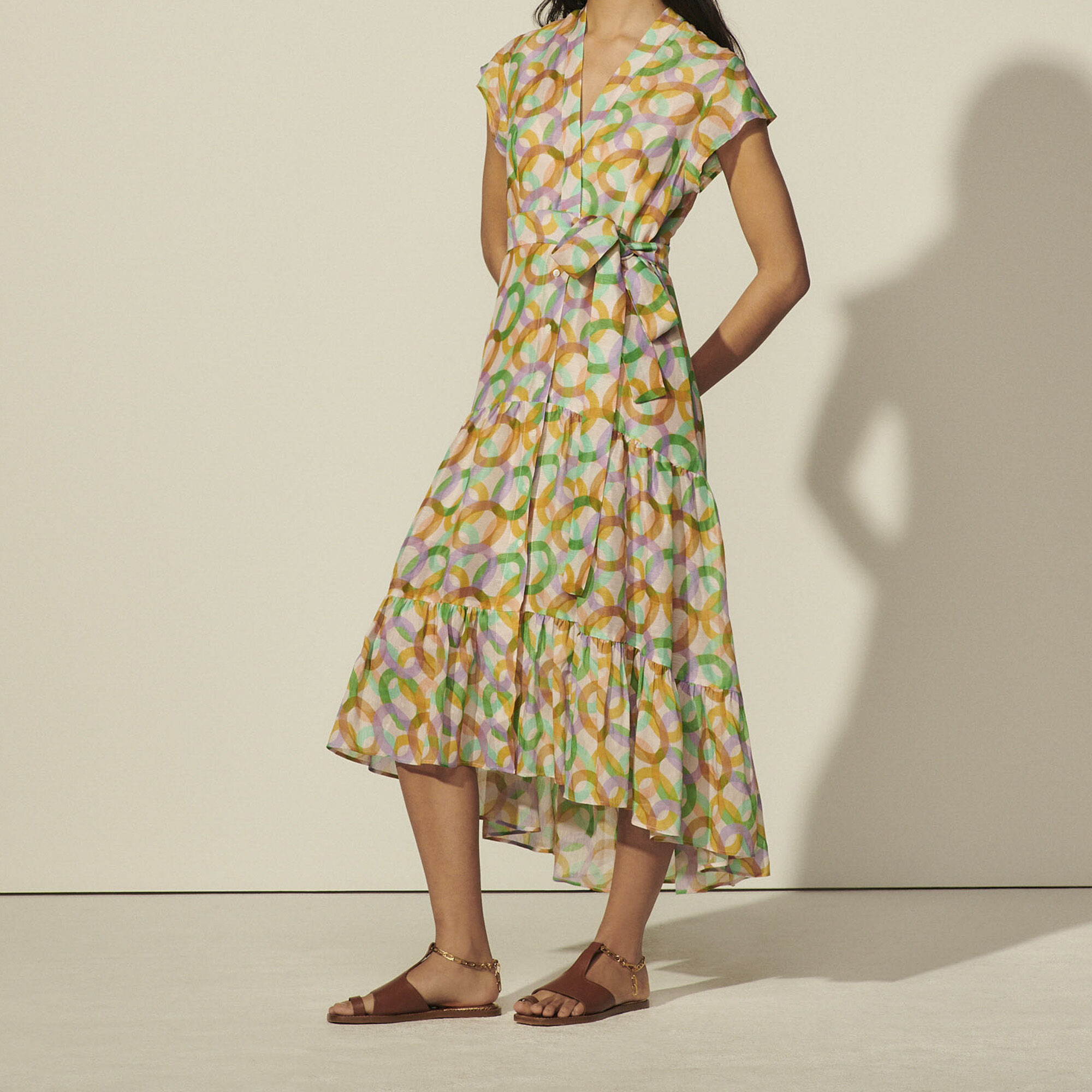 Sandro printed deals midi dress